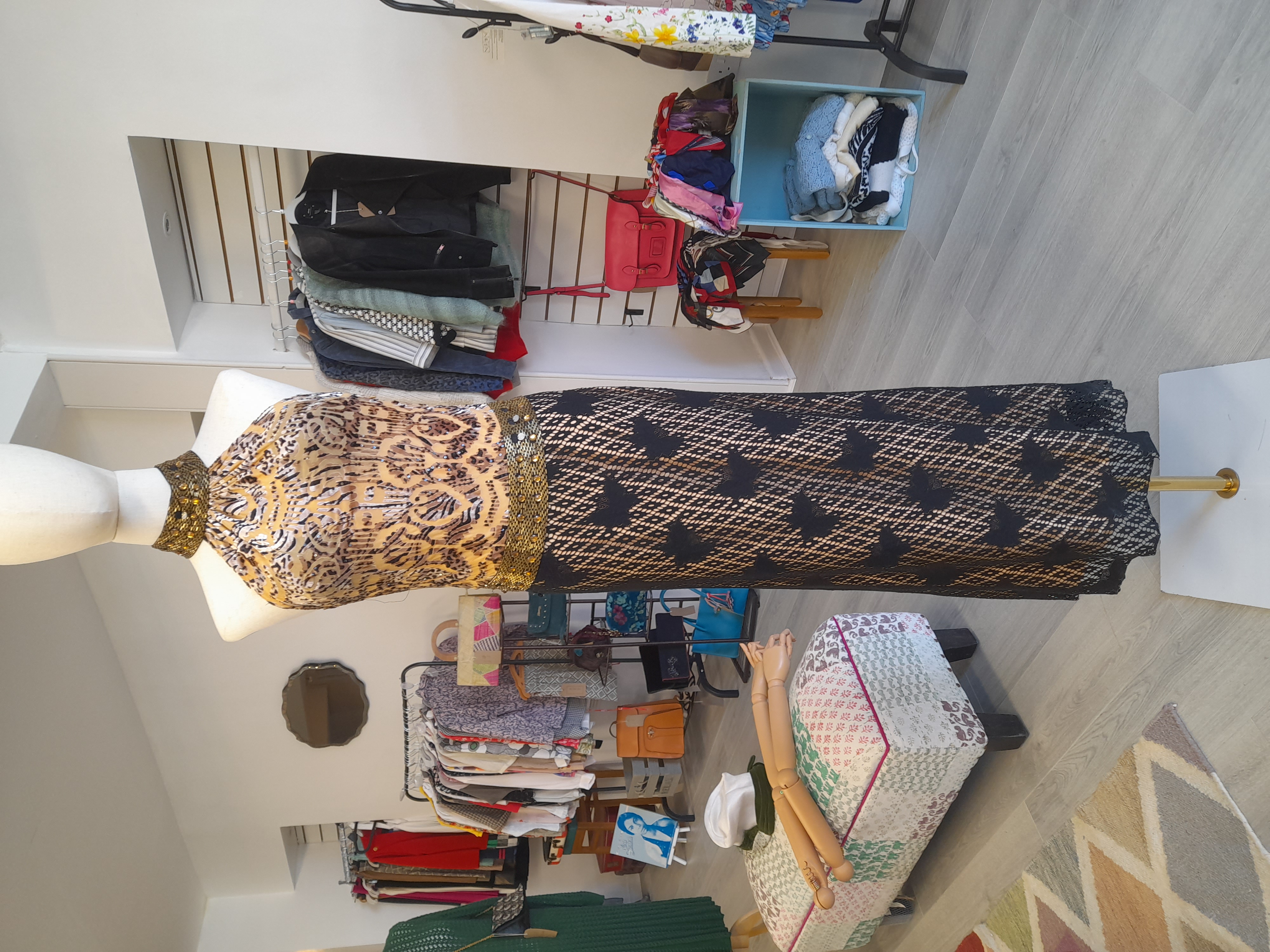 Culet Vintage Silk Dress, Size 6 to 8 