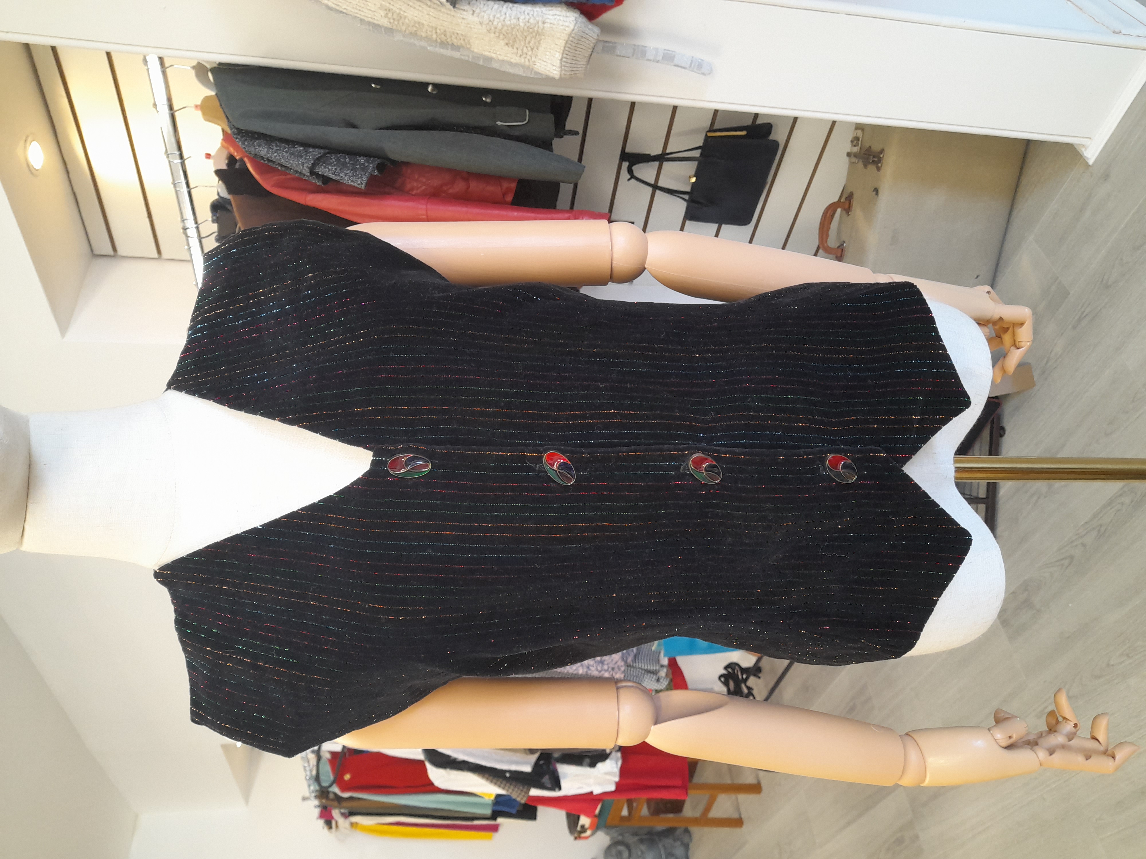 Vintage Light-weight Sparkly Velvet Waistcoat