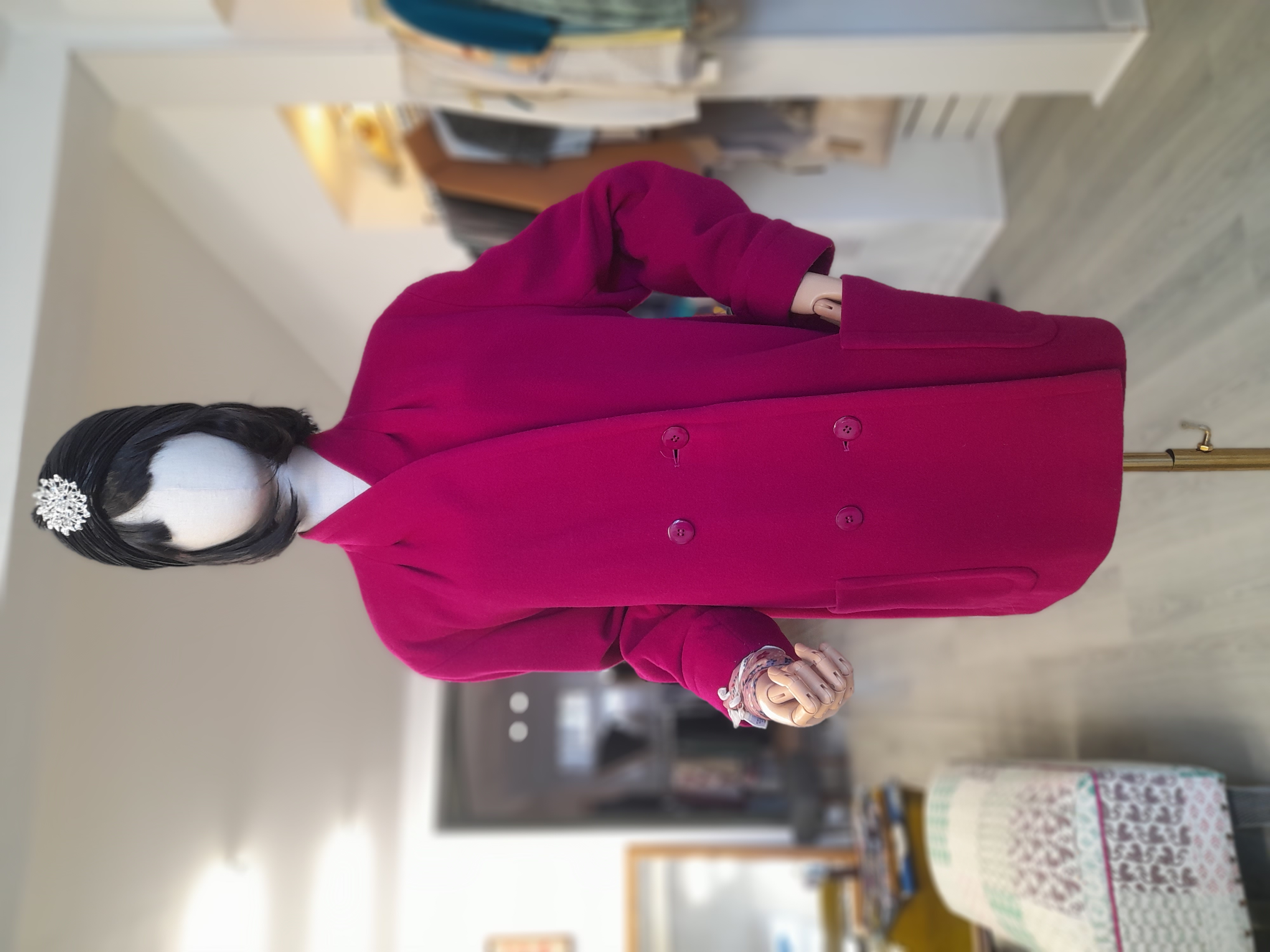 Vintage 80s Alexon Double-breasted Coat, Size M