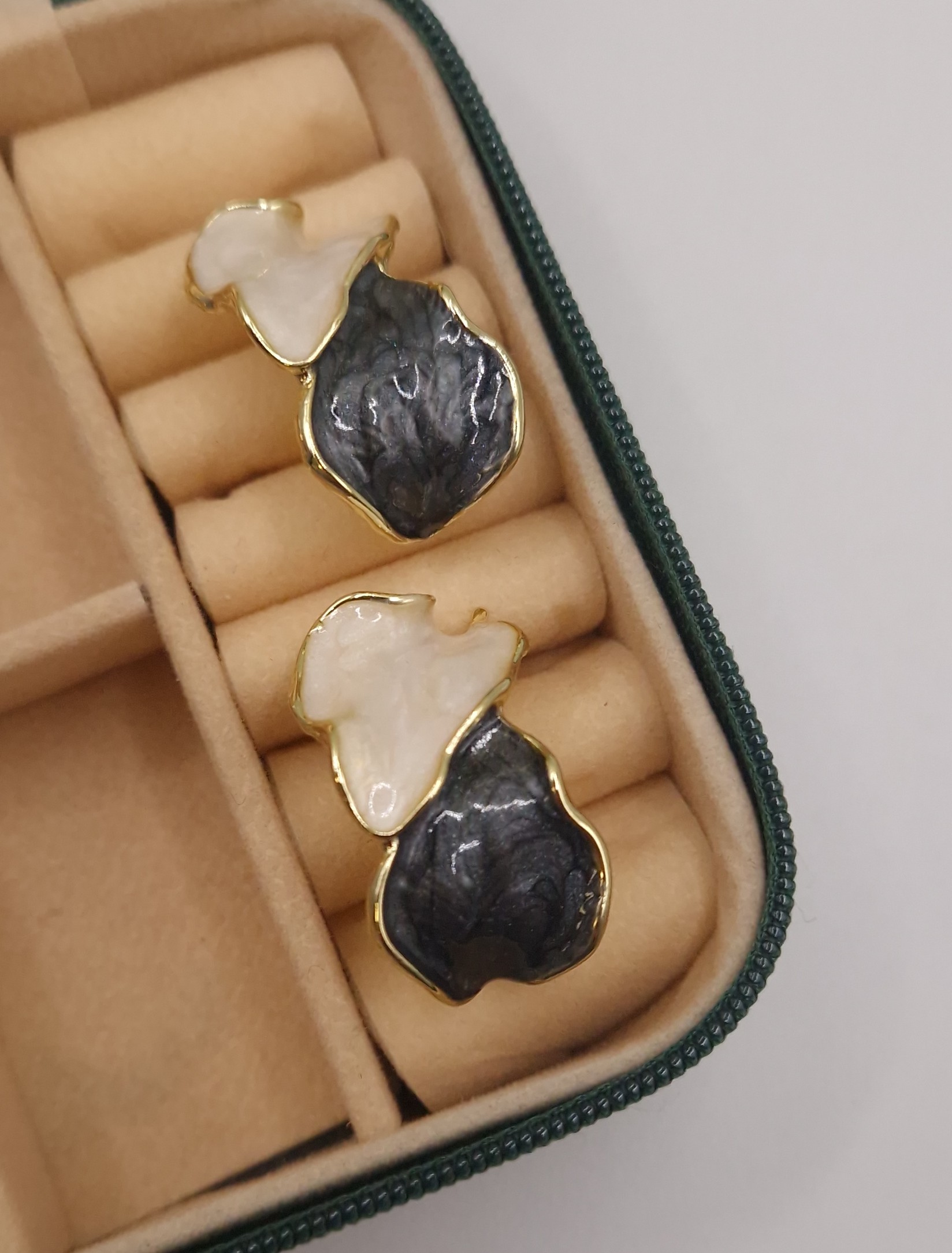 organic shaped drop earrings