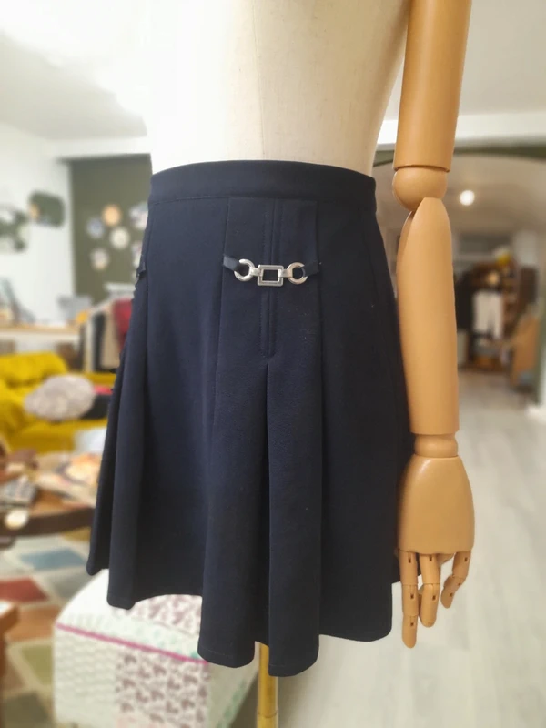 Navy Mini Skirt, TOK, Size XS to S