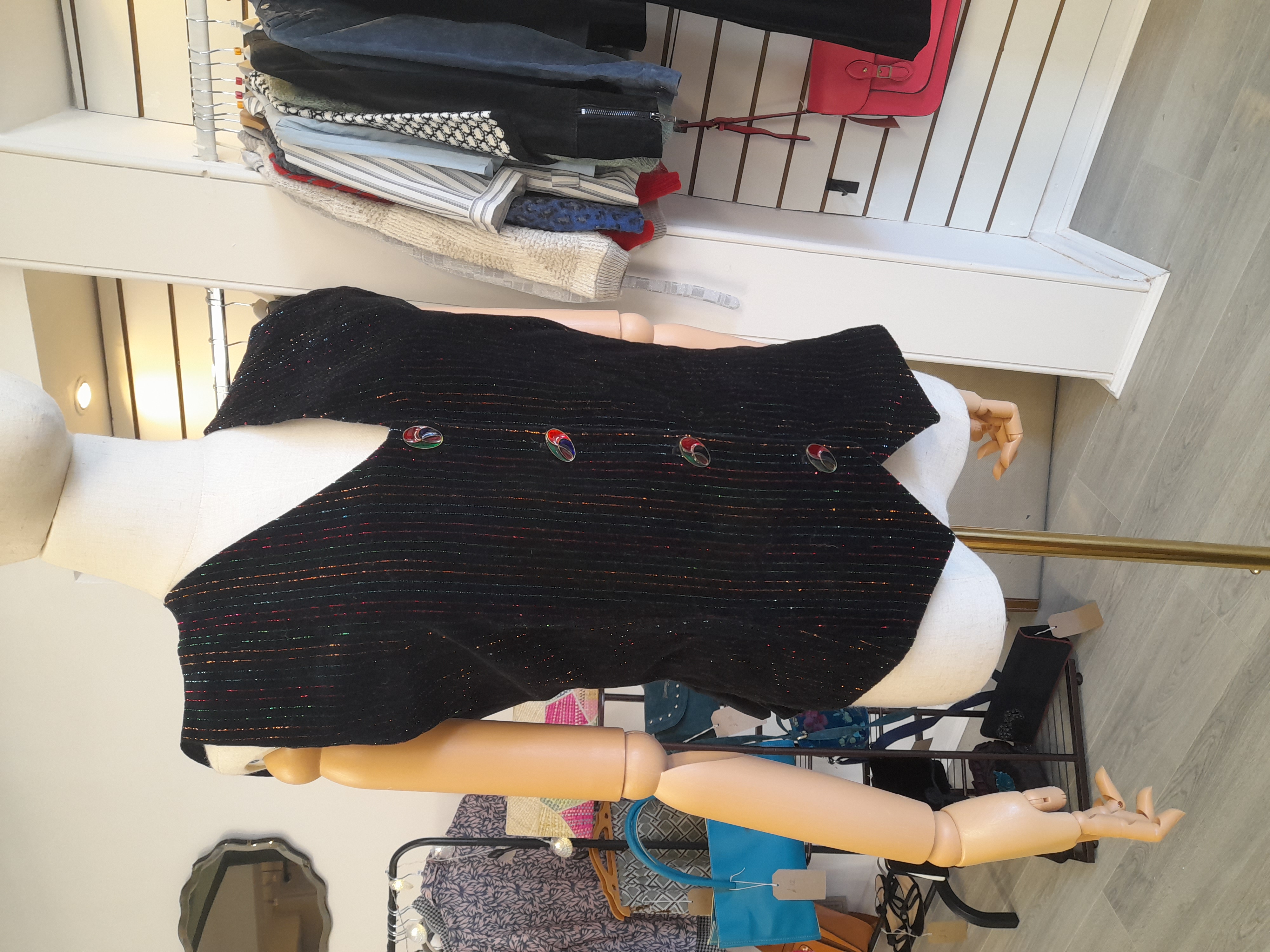 Vintage Light-weight Sparkly Velvet Waistcoat