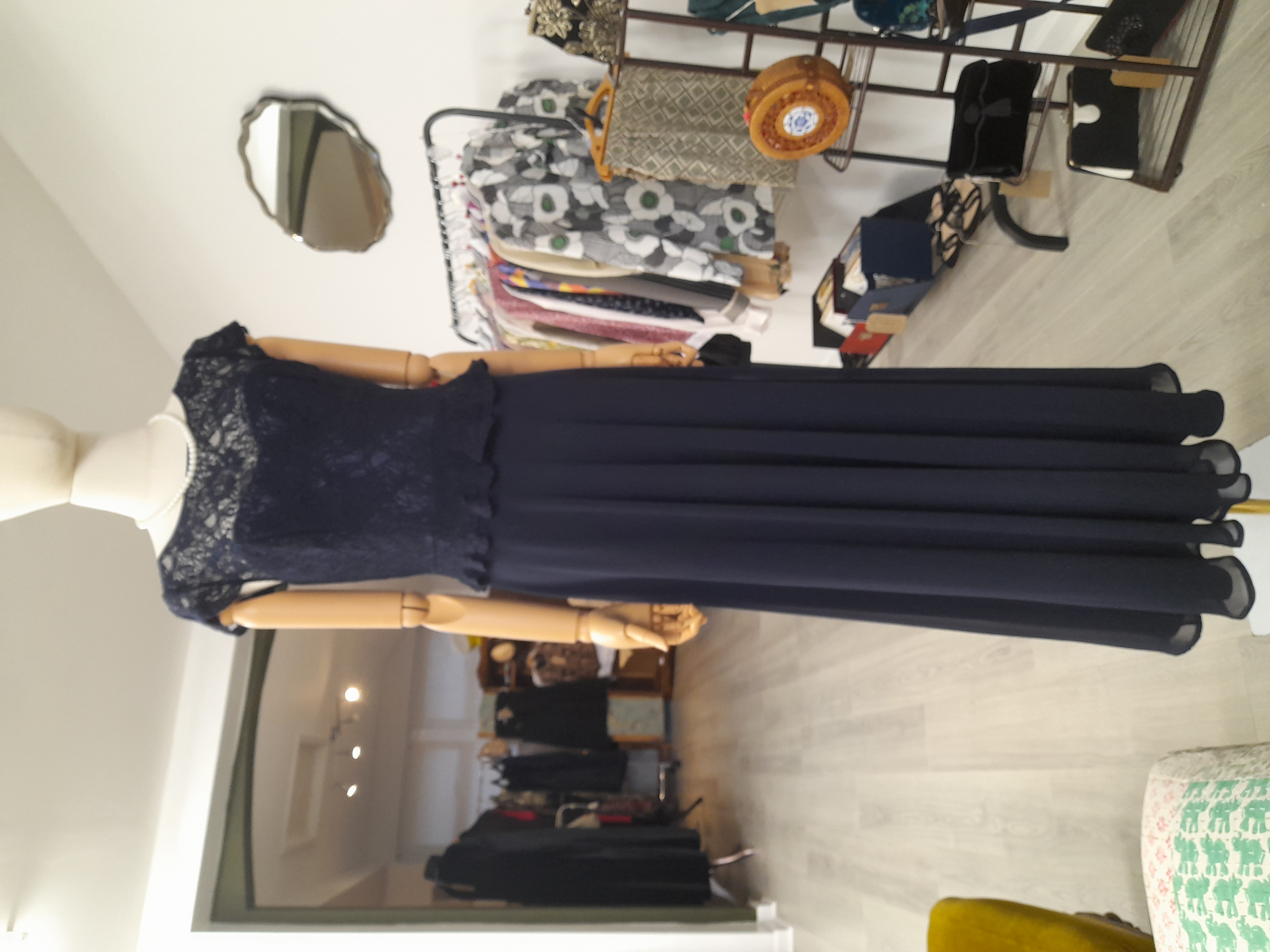 No 1 Jenny Packham Navy Long Occasion Dress, Size 10