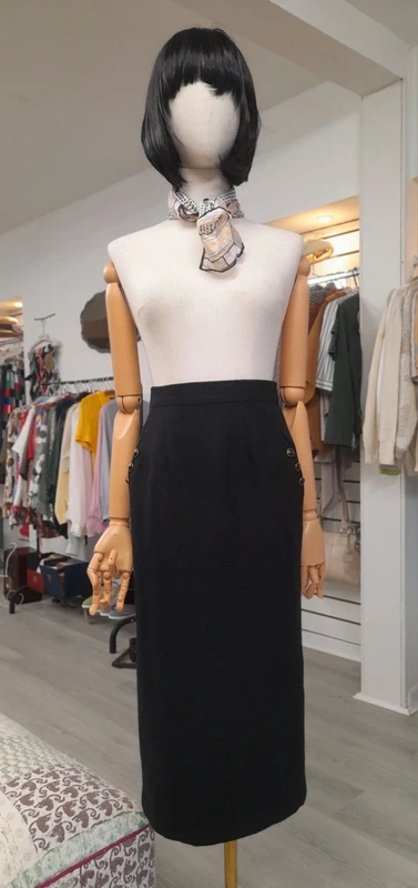 Vintage Classic 40s to 60s high waisted pencil skirt, Size S