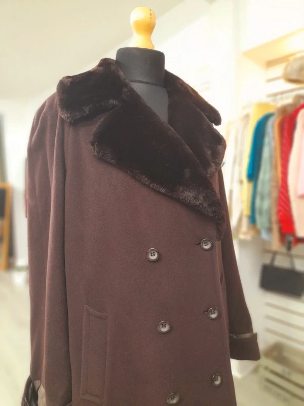 Vintage Mansfield Wool & Cashmere blend Long Coat, Size 16