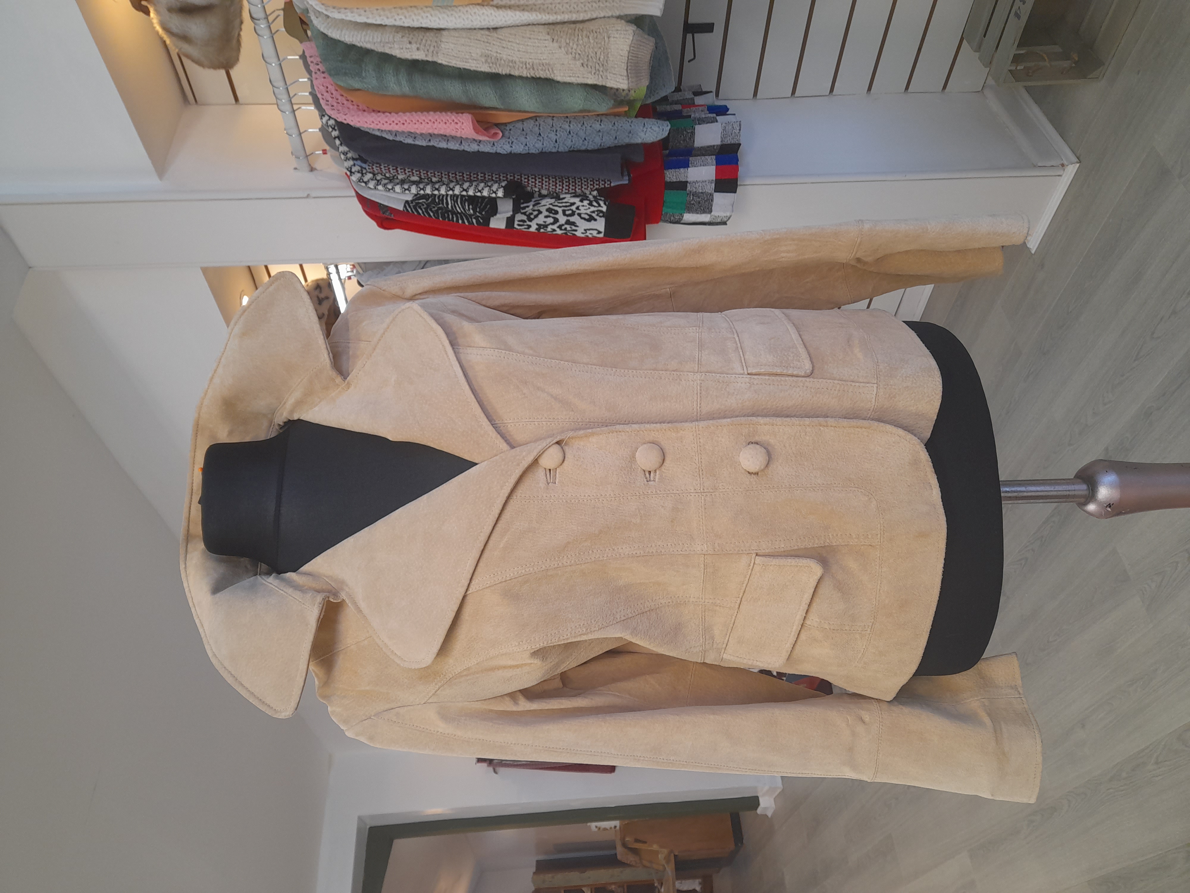 Barney's Original Beige Suede Blazer Jacket - BNWT, Size XL