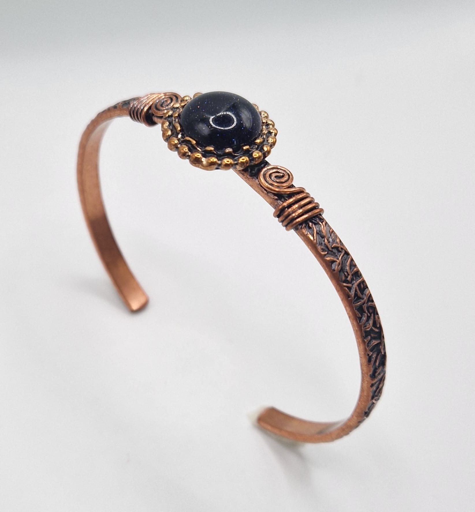 Goldstone Bracelet – Copper Adjustable Design