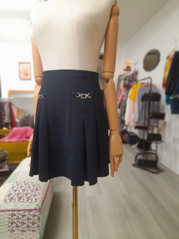 Navy Mini Skirt, TOK, Size XS to S