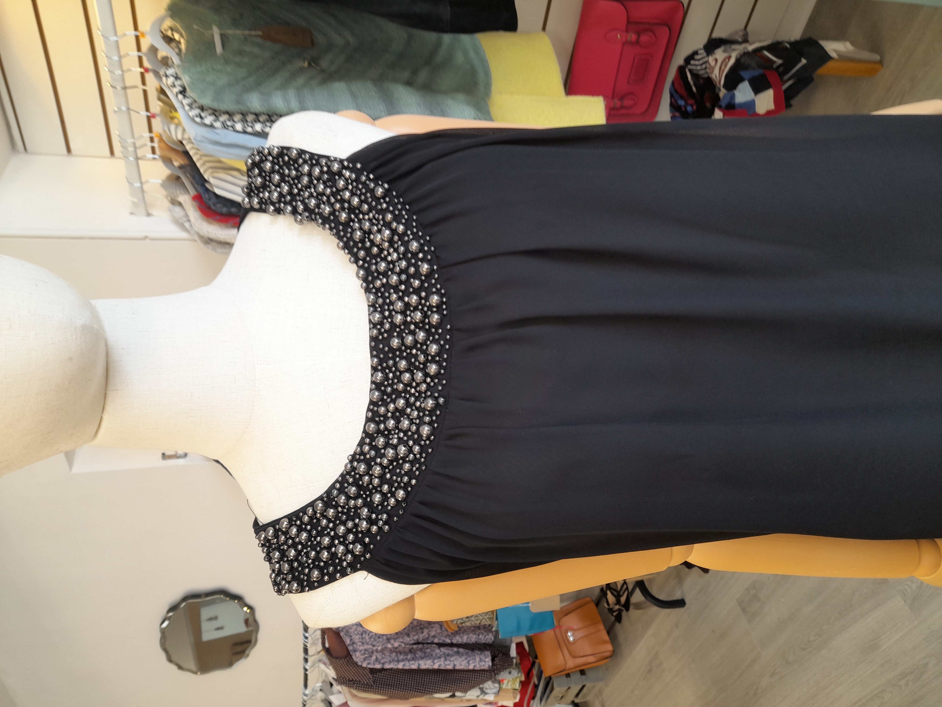 ROMAN Black layered and flare dress, Size 22