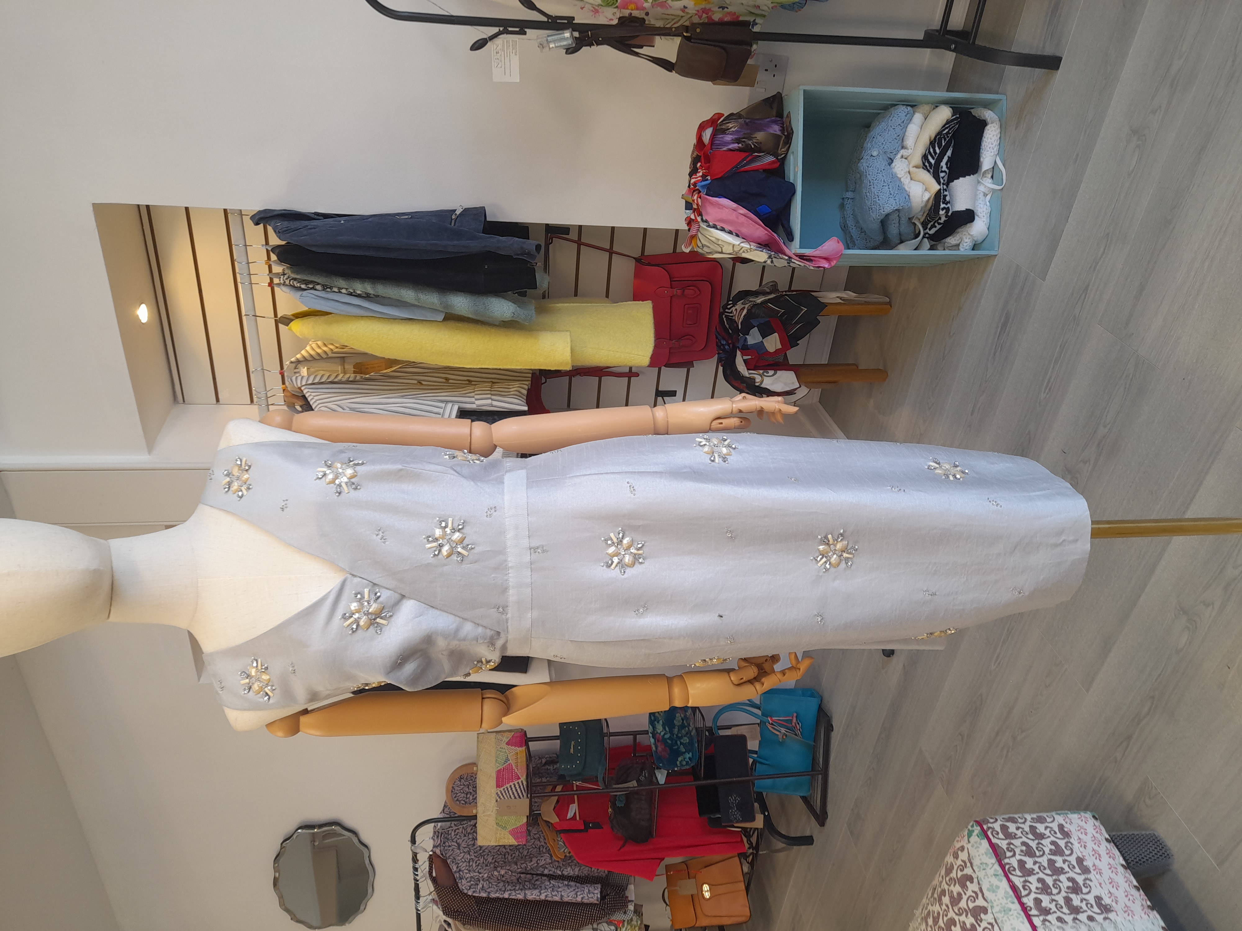 Monsoon, Size 16 Evening/ Occasion dress with silver beads 
