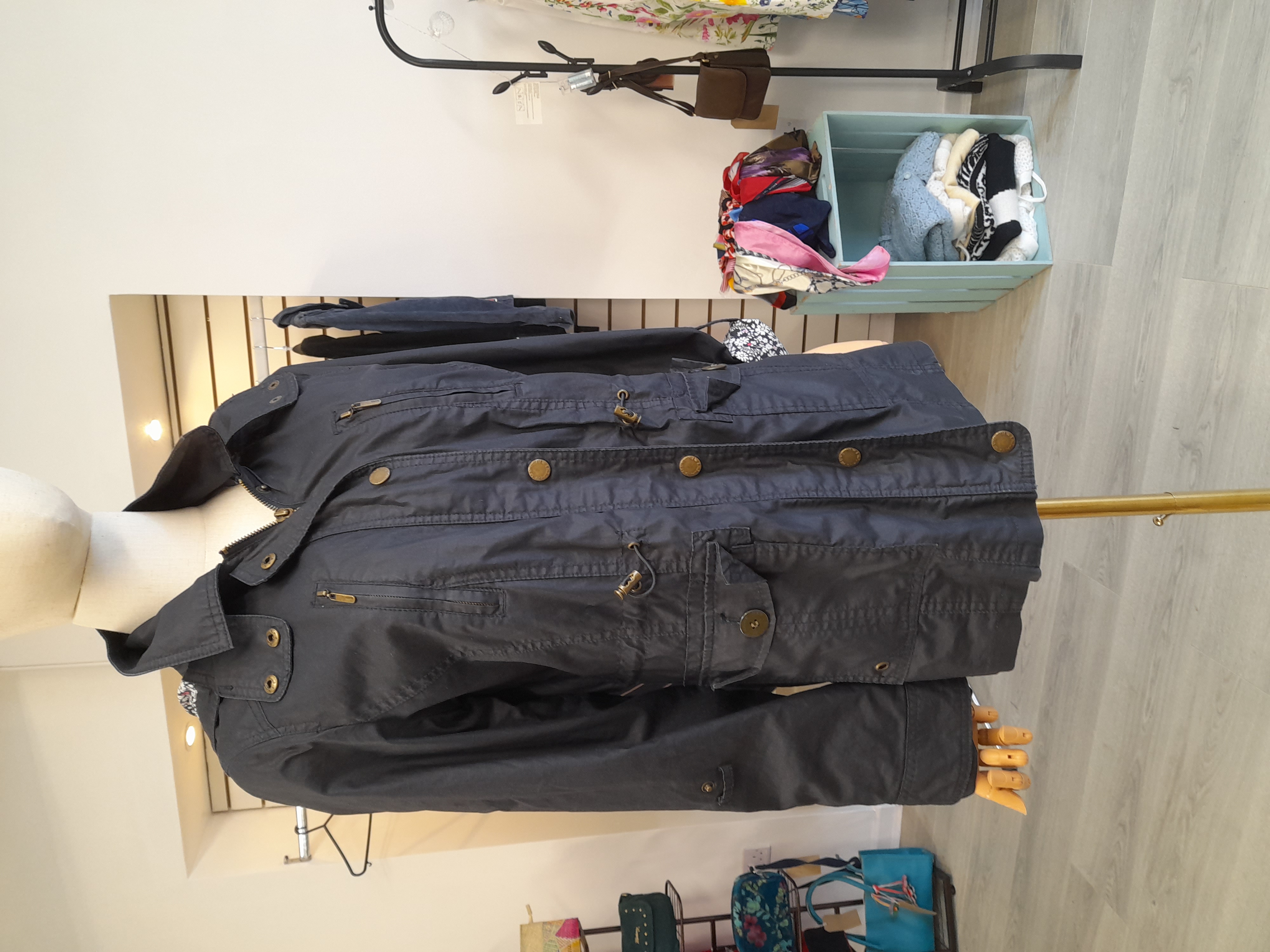 Maine Size 10 Navy Jacket with Detachable Hoody 