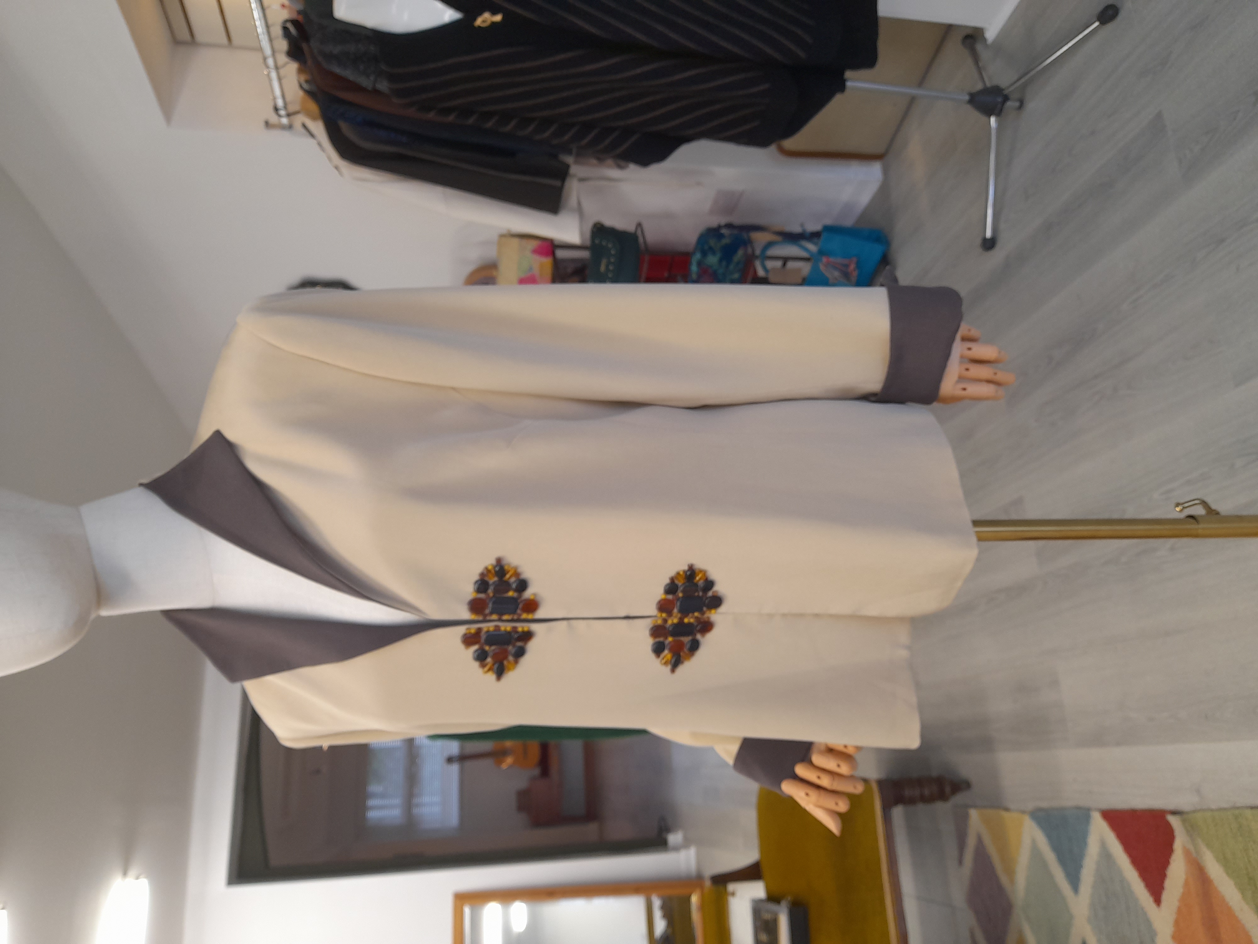 Windsmoor Silk Beige and Brown Light Weight Jacket 