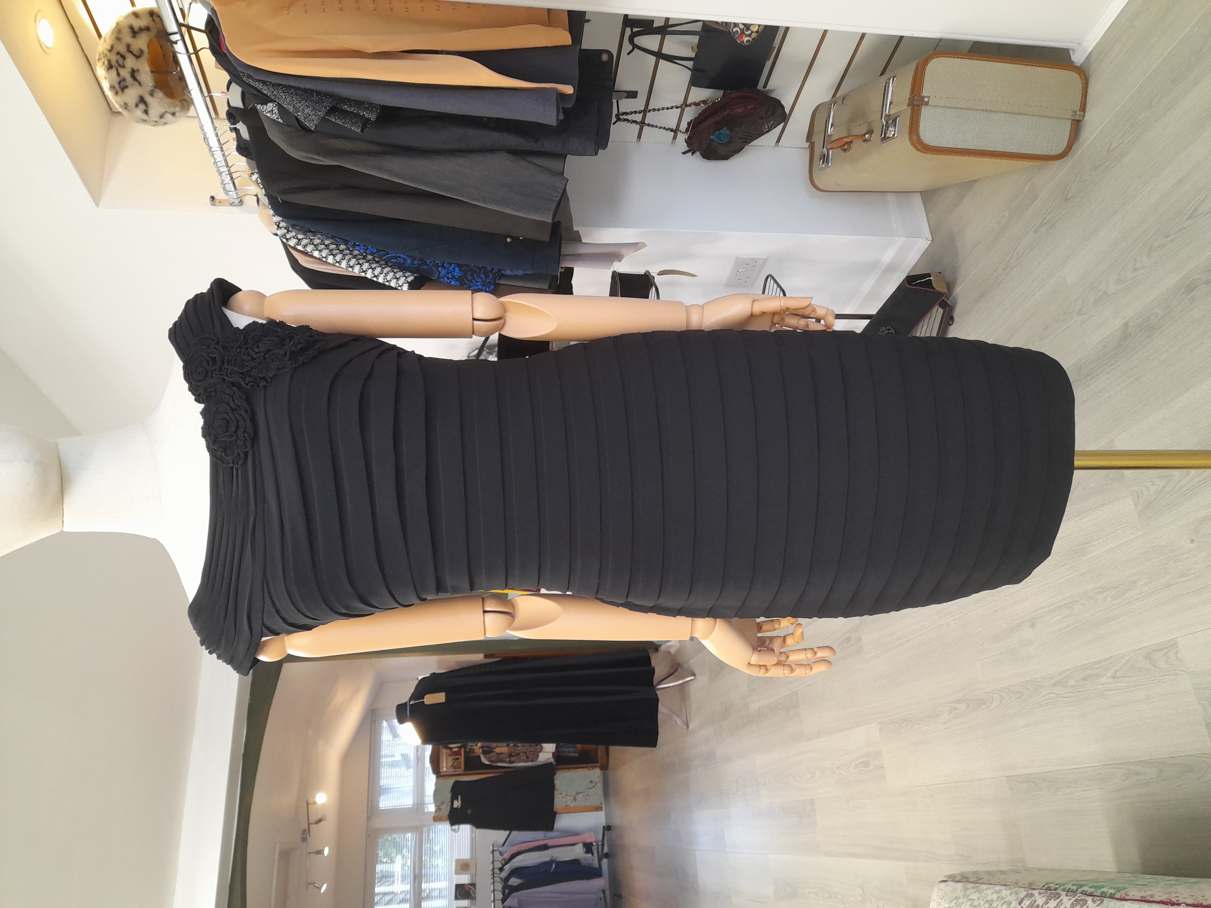 Adrianna Papell Mini Black Dress, Size 8