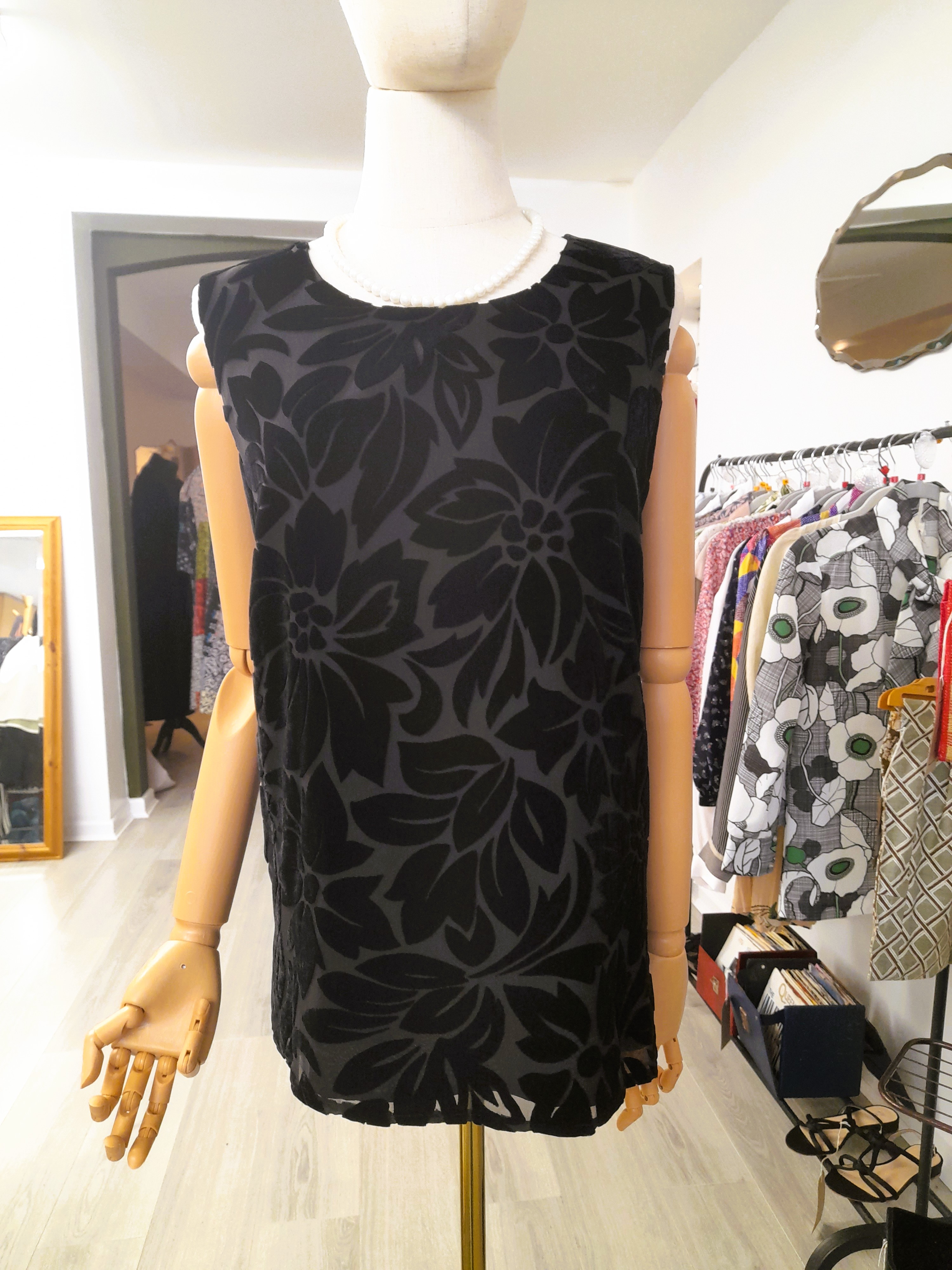 Vintage Alexon Silk Blend Black Blouse, Size 14