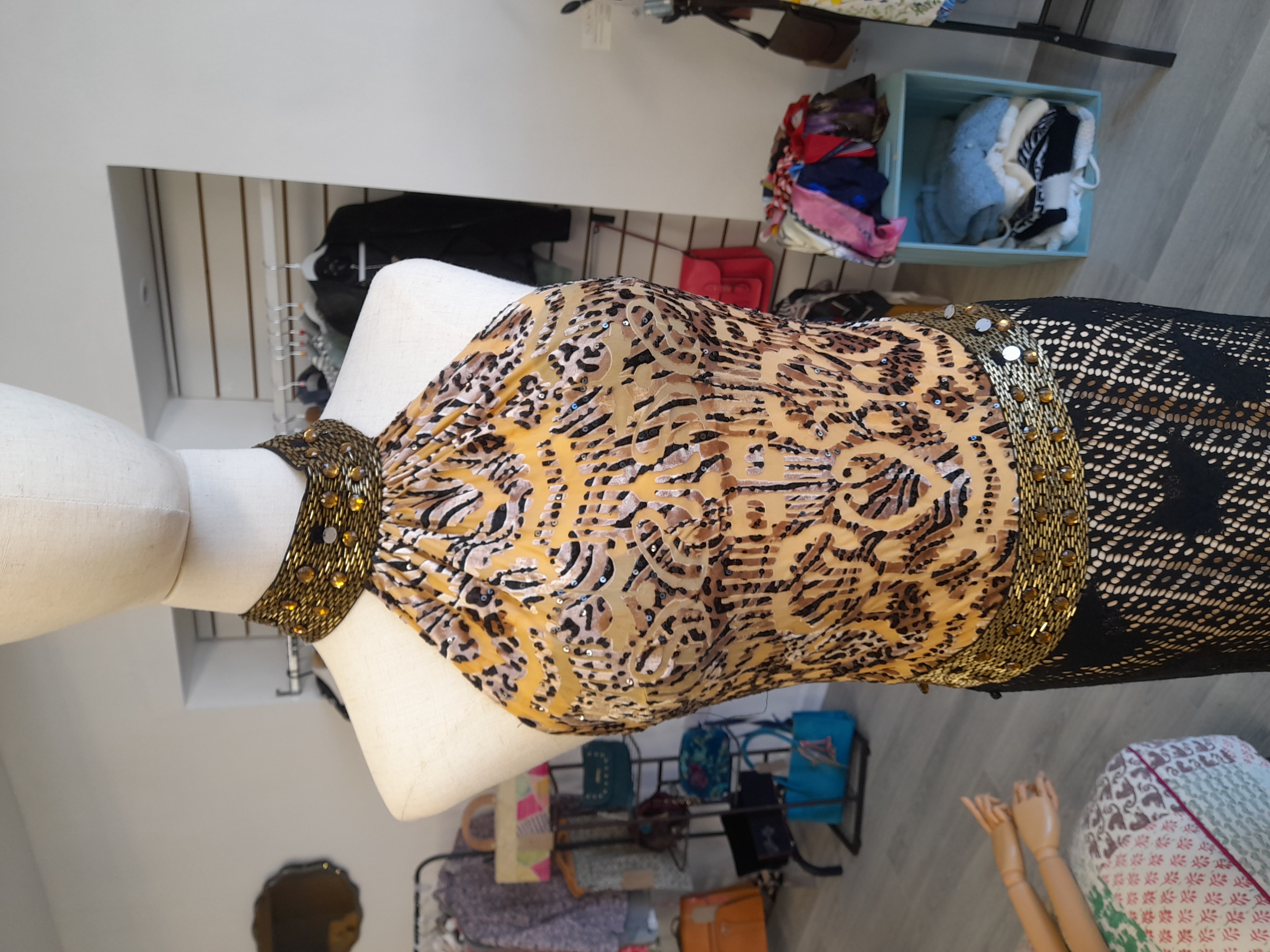 Culet Vintage Silk Dress, Size 6 to 8 