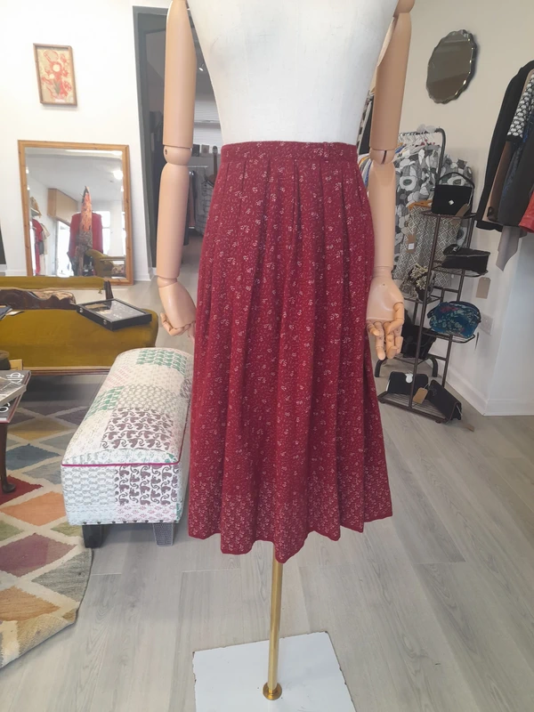 Vintage Tailor made Fully lined midi skirt, Size XS