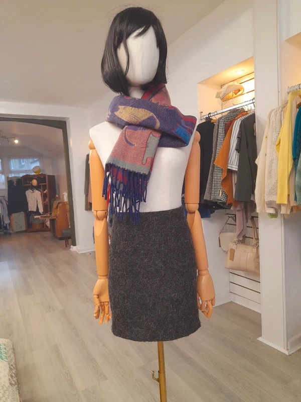 Mini AN&TAMTAM Attitude Grey Winter Skirt, size S