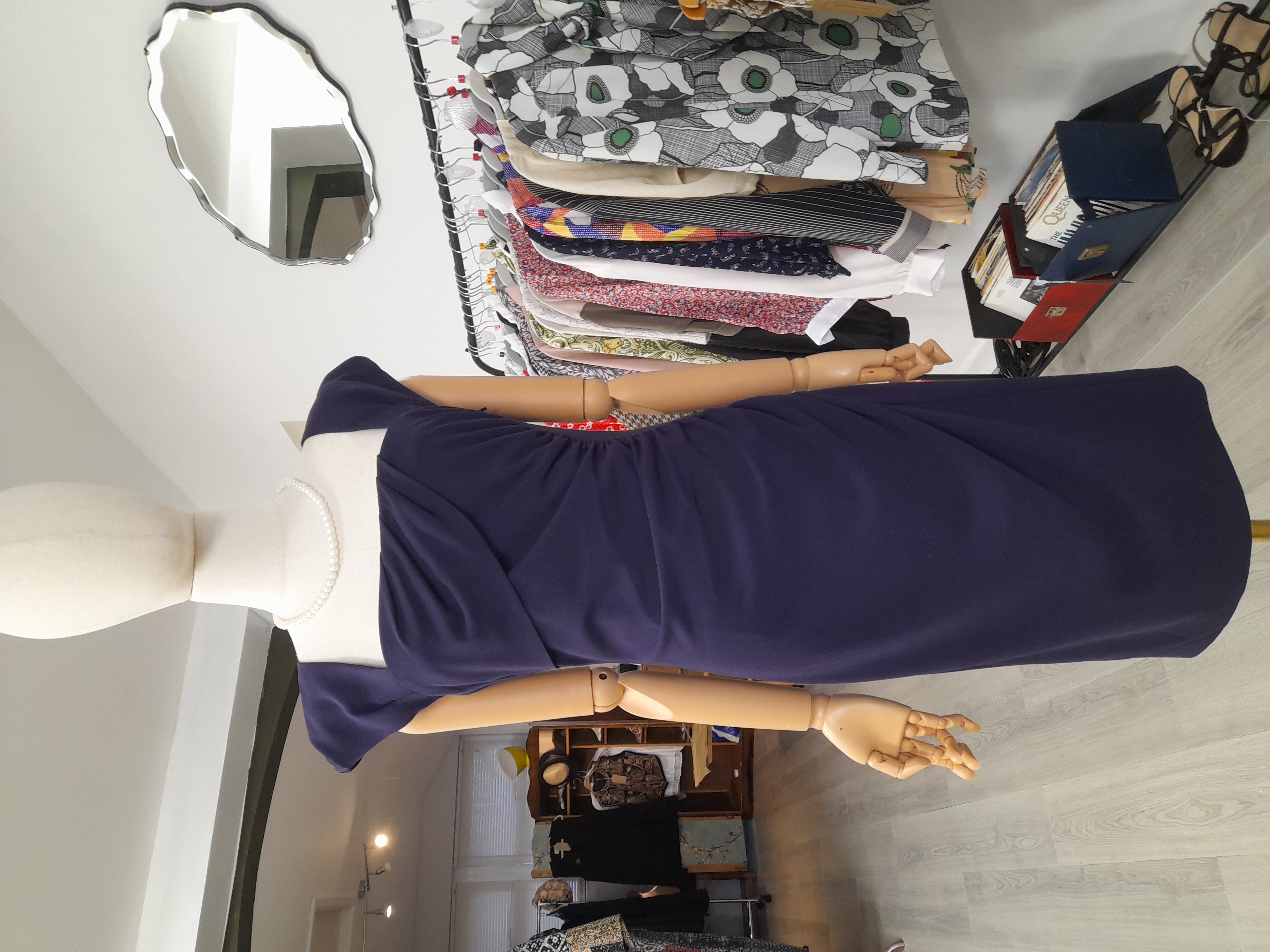L.K. Bennett Purple Knee Length Dress, Size 12 