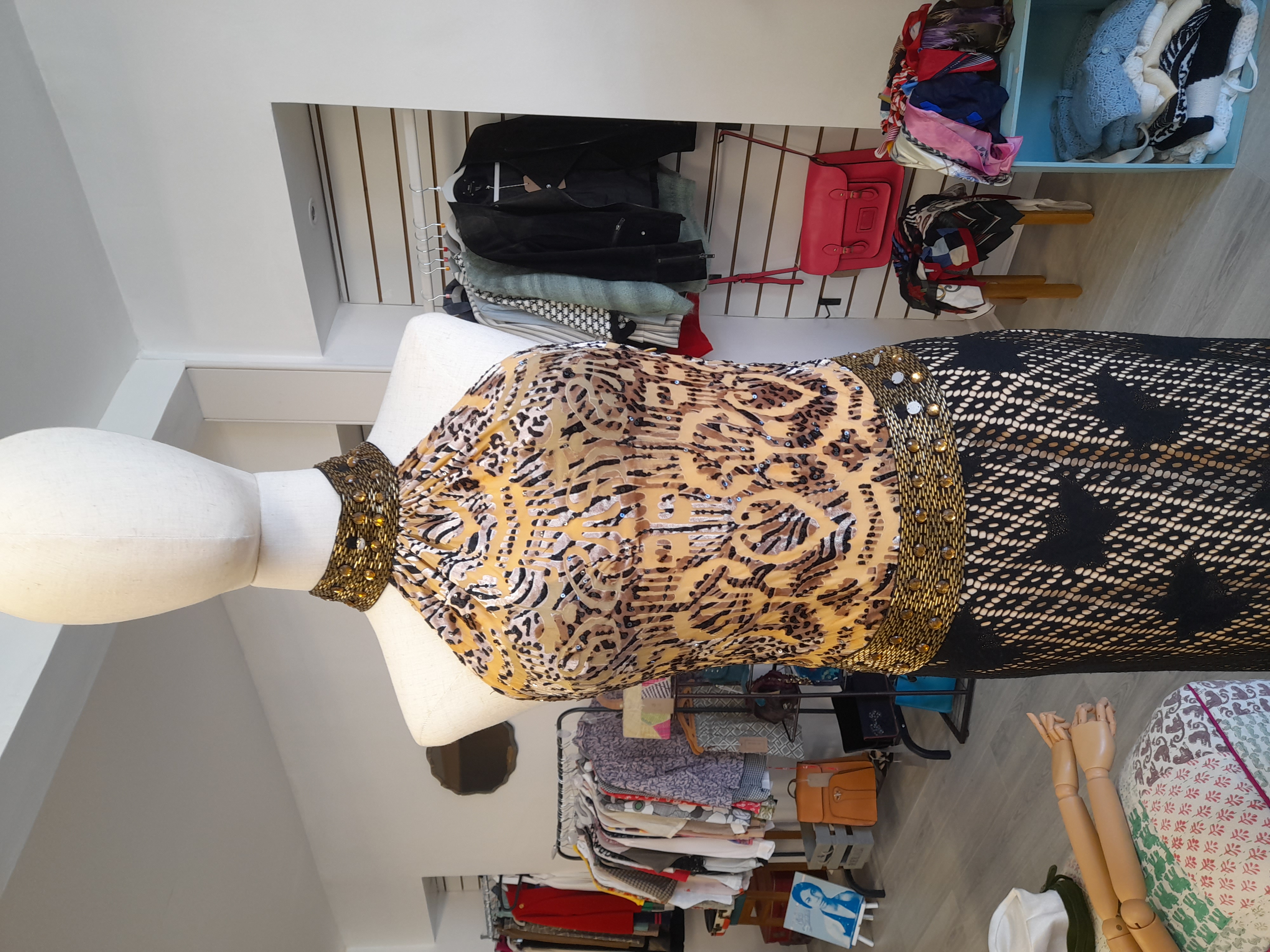Culet Vintage Silk Dress, Size 6 to 8 