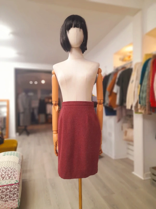 Vintage Aquascutum of London Wool Mini Skirt, S