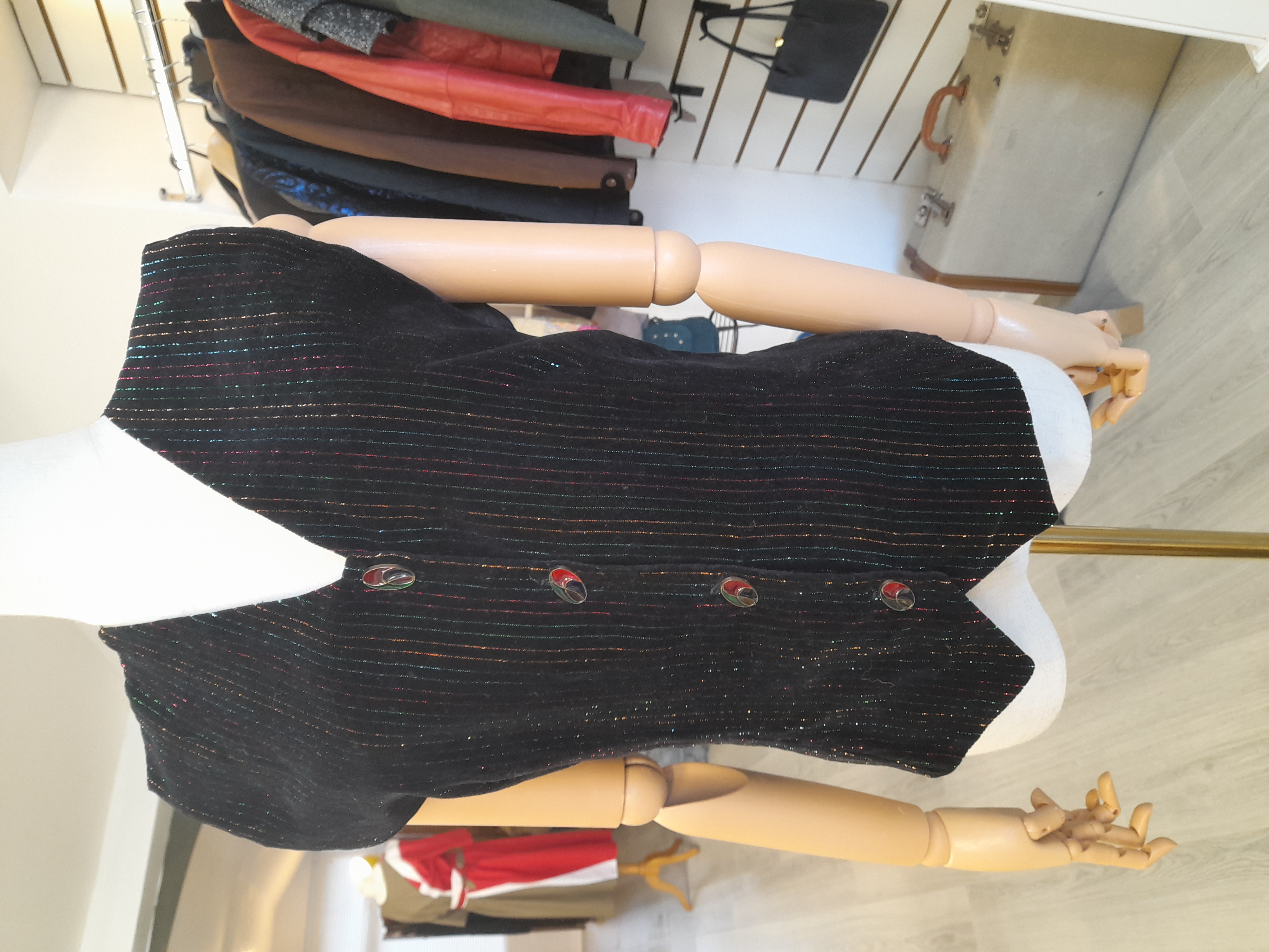 Vintage Light-weight Sparkly Velvet Waistcoat