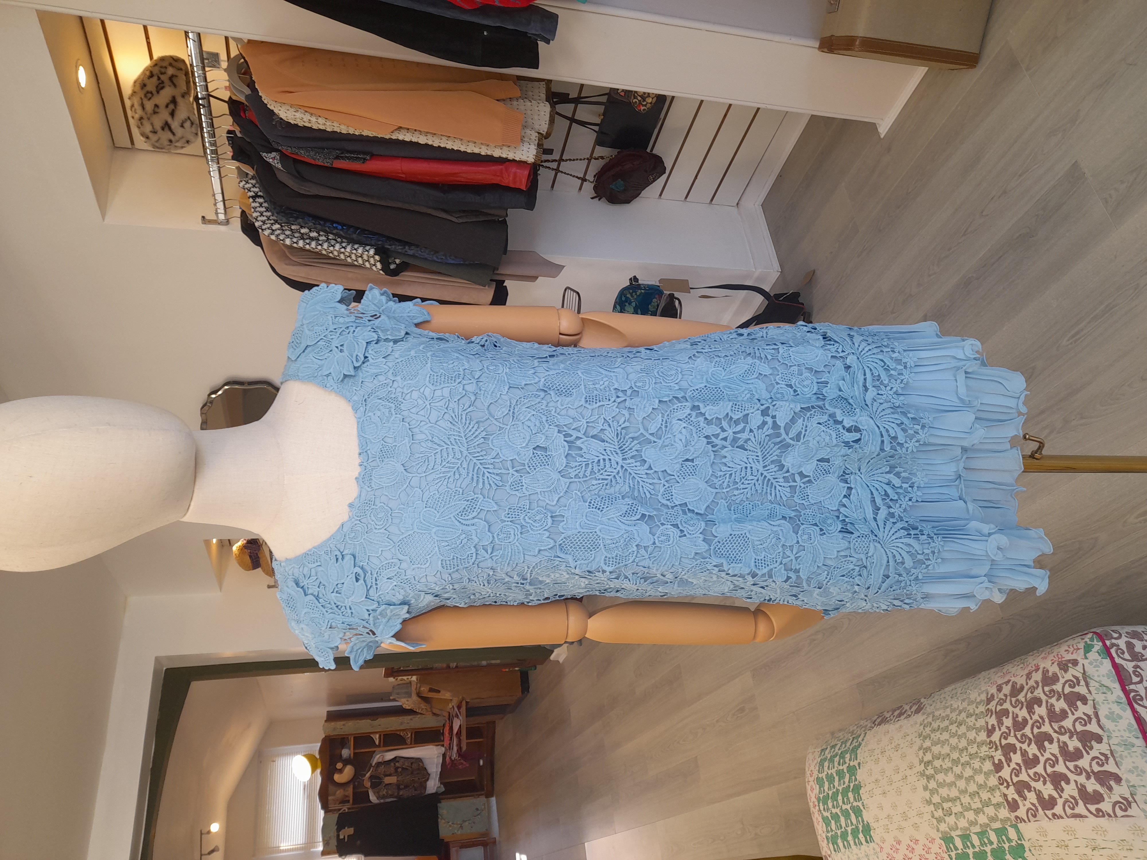 Baby Blue Jolie Moi Lace Dress, Size 10