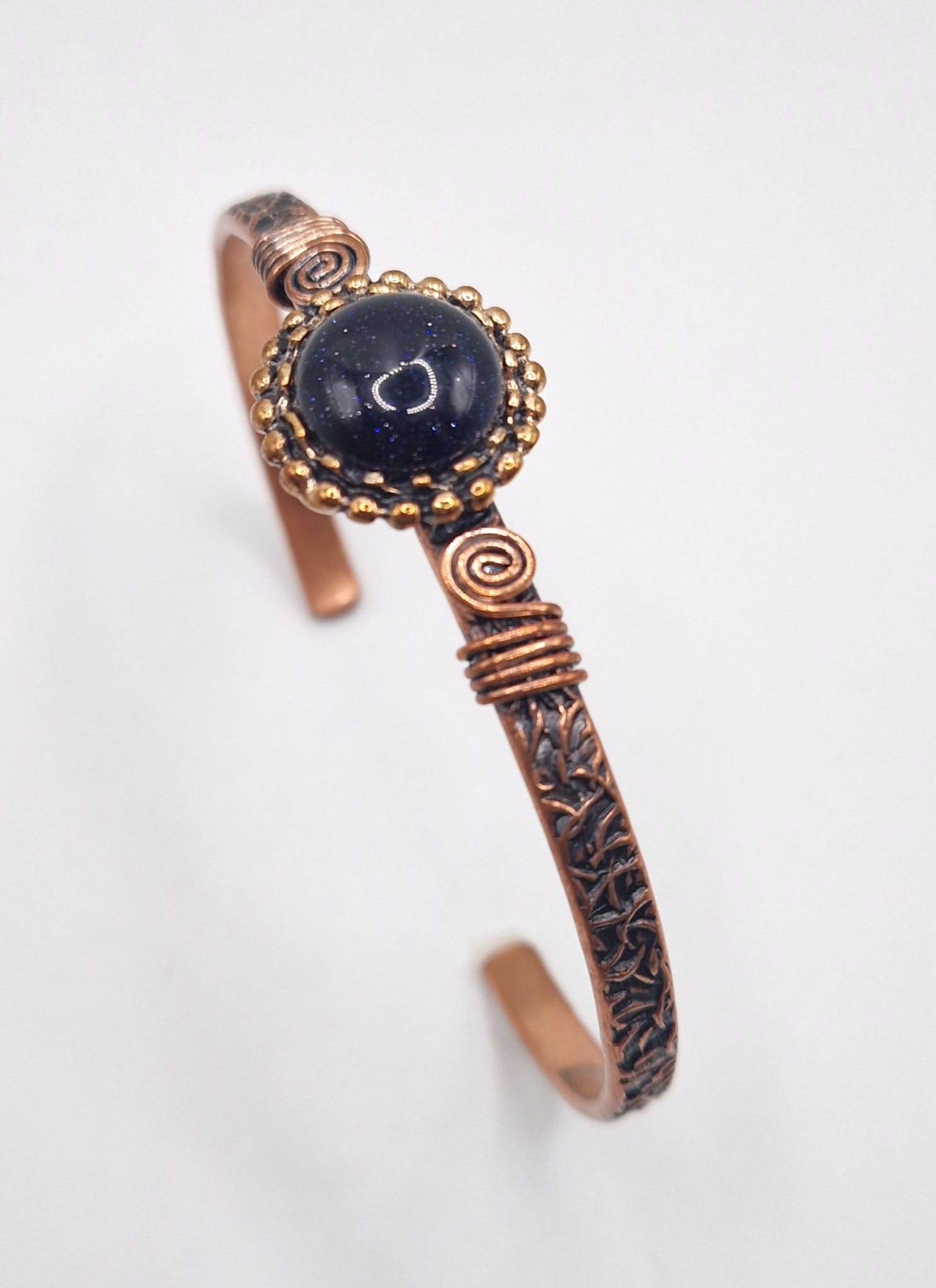 Goldstone Bracelet – Copper Adjustable Design