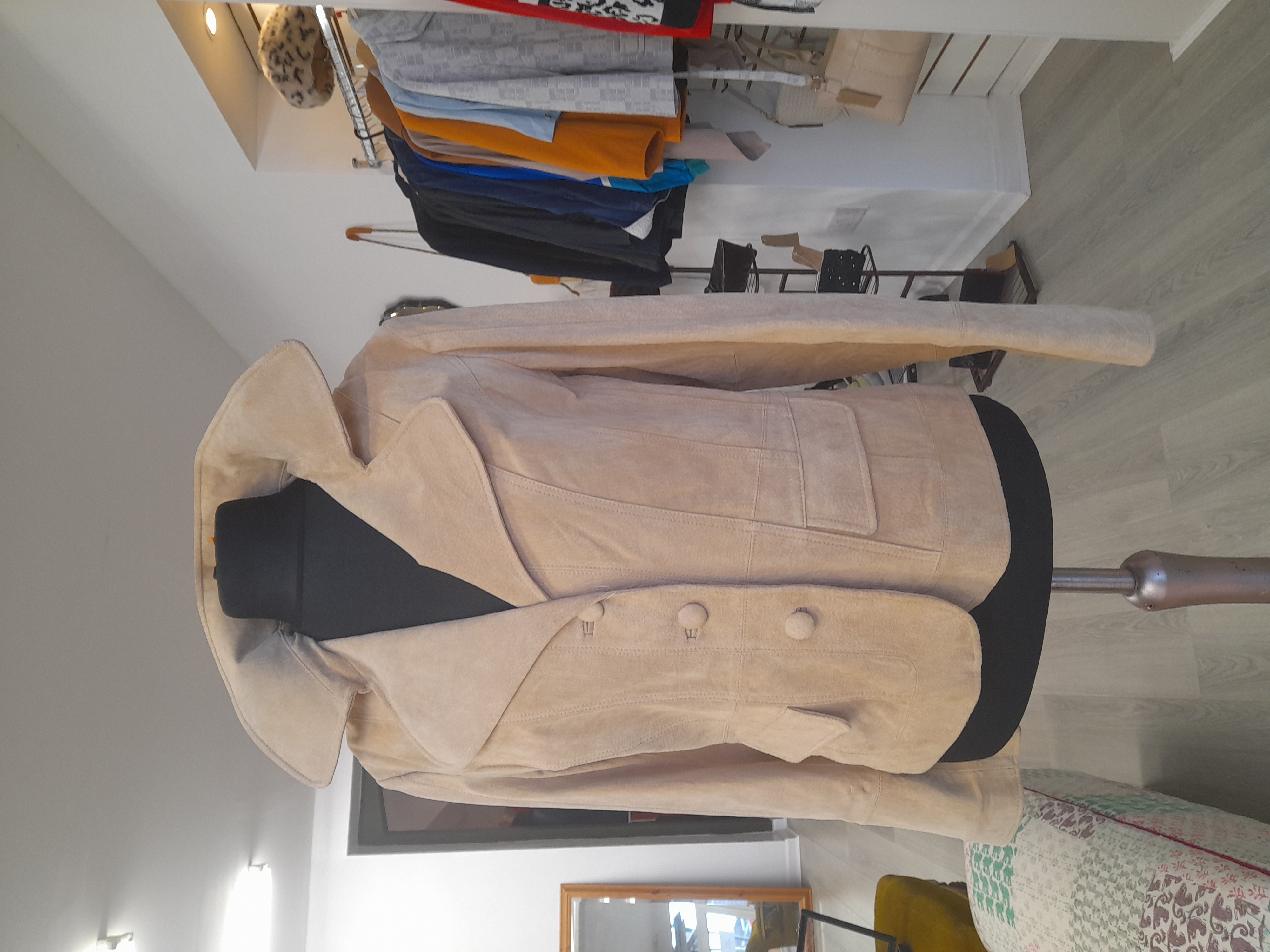 Barney's Original Beige Suede Blazer Jacket - BNWT, Size XL