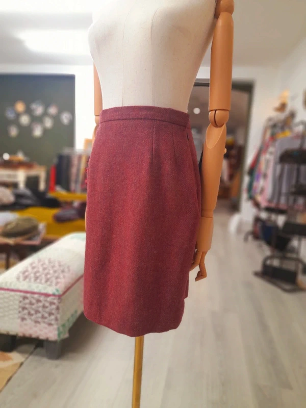 Vintage Aquascutum of London Wool Mini Skirt, S