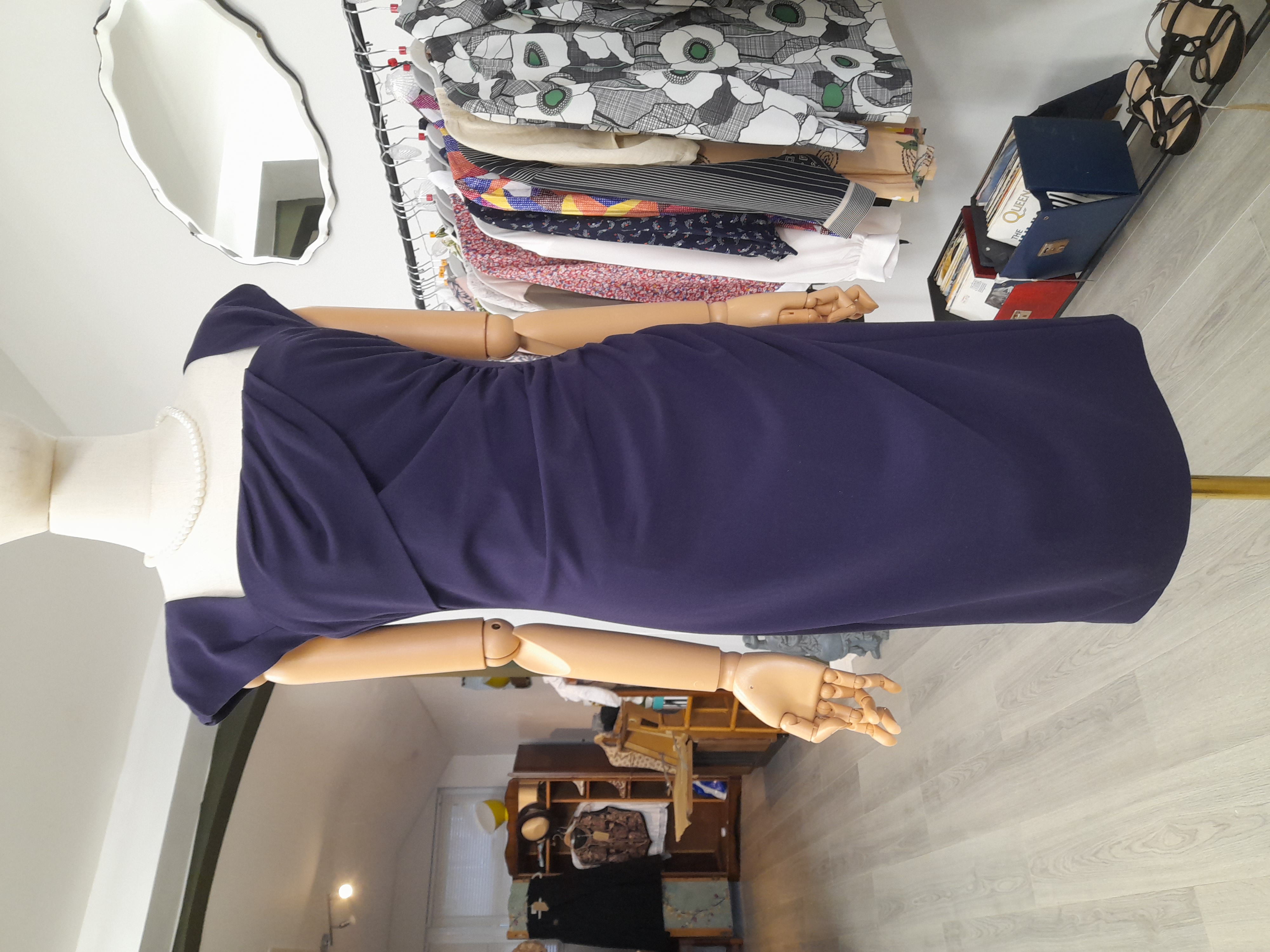 L.K. Bennett Purple Knee Length Dress, Size 12