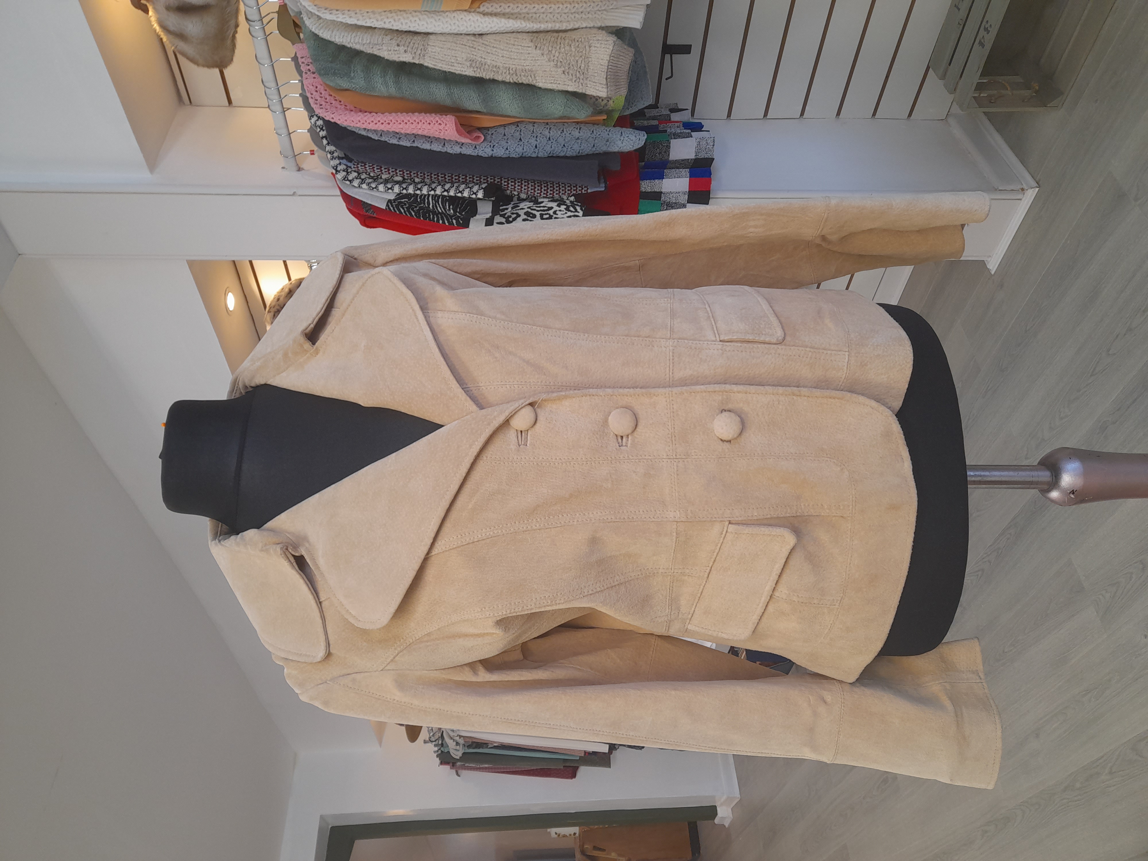 Barney's Original Beige Suede Blazer Jacket - BNWT, Size XL