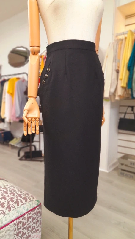 Vintage Classic 40s to 60s high waisted pencil skirt, Size S