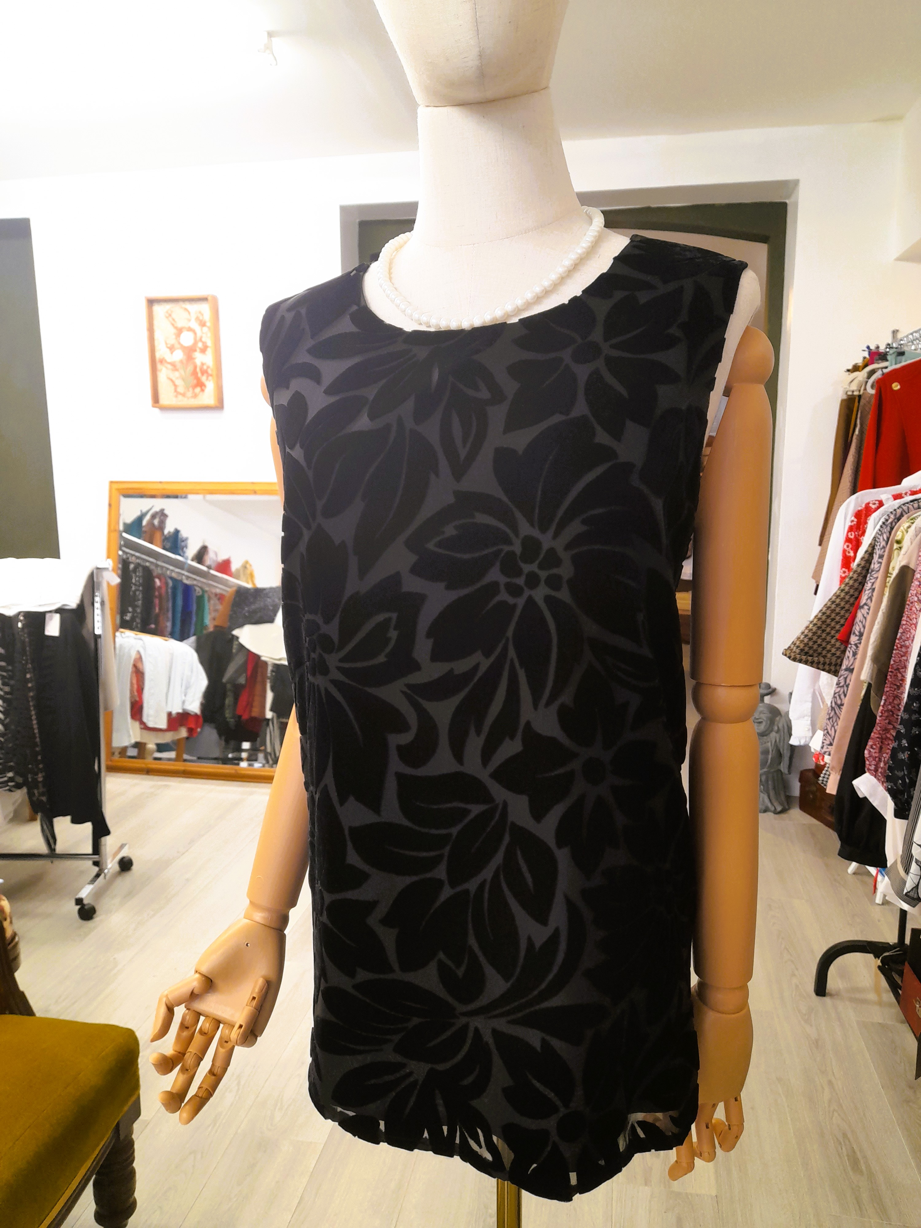 Vintage Alexon Silk Blend Black Blouse, Size 14