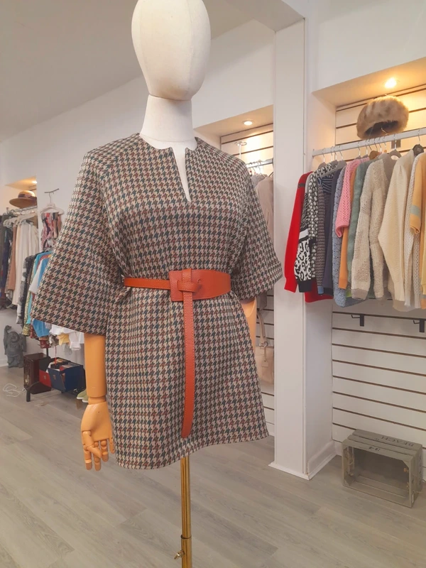 Vintage 70s 3/4 sleeve Winter Tunic, Size L