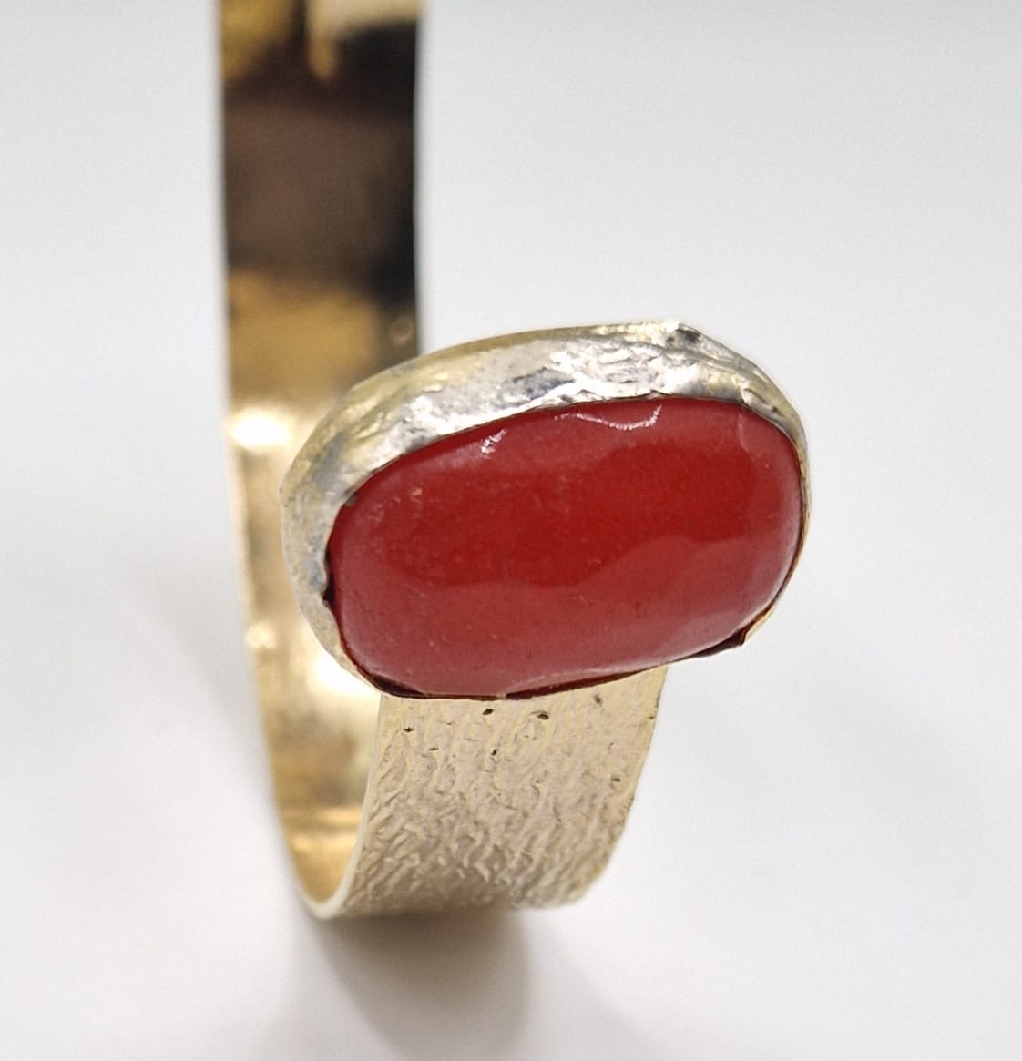 Red Coral & Agate Adjustable Gold-plated Bracelet –  Gemstone Jewelry