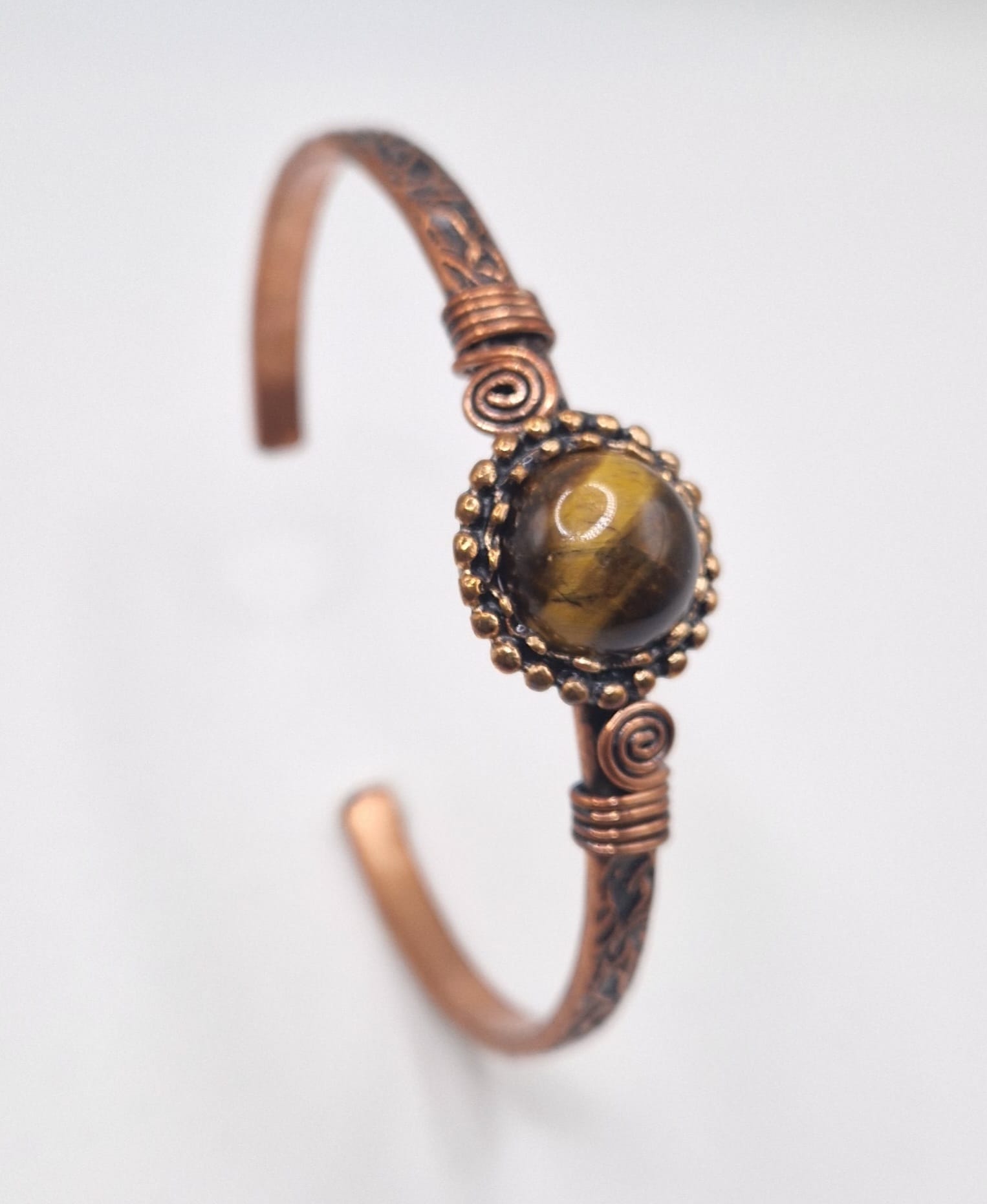 Tiger’s Eye Bracelet – Copper Adjustable Design