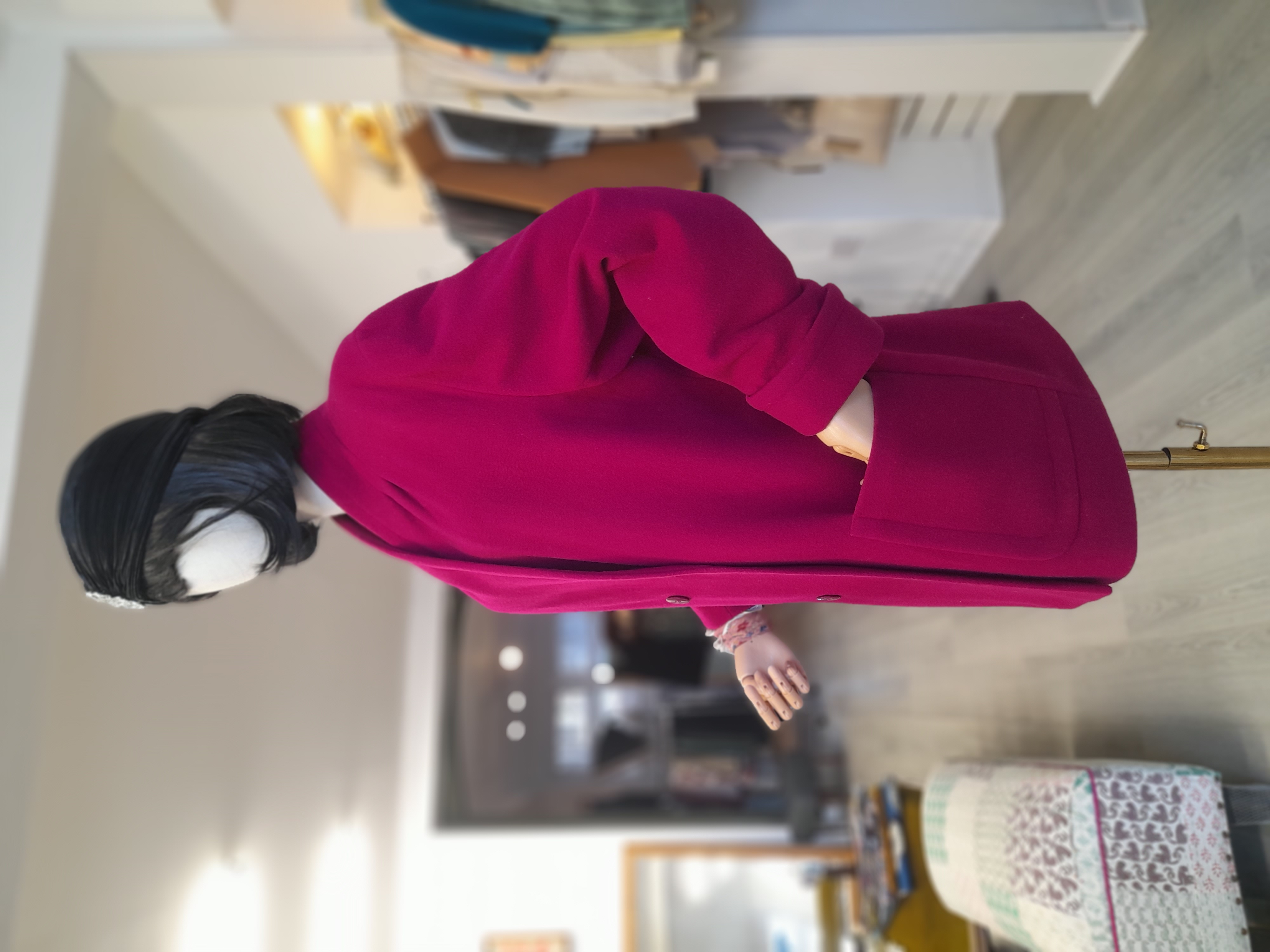 Vintage 80s Alexon Double-breasted Coat, Size M