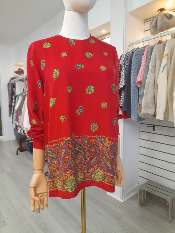 Vintage St Michael's Tonic Blouse, Size S