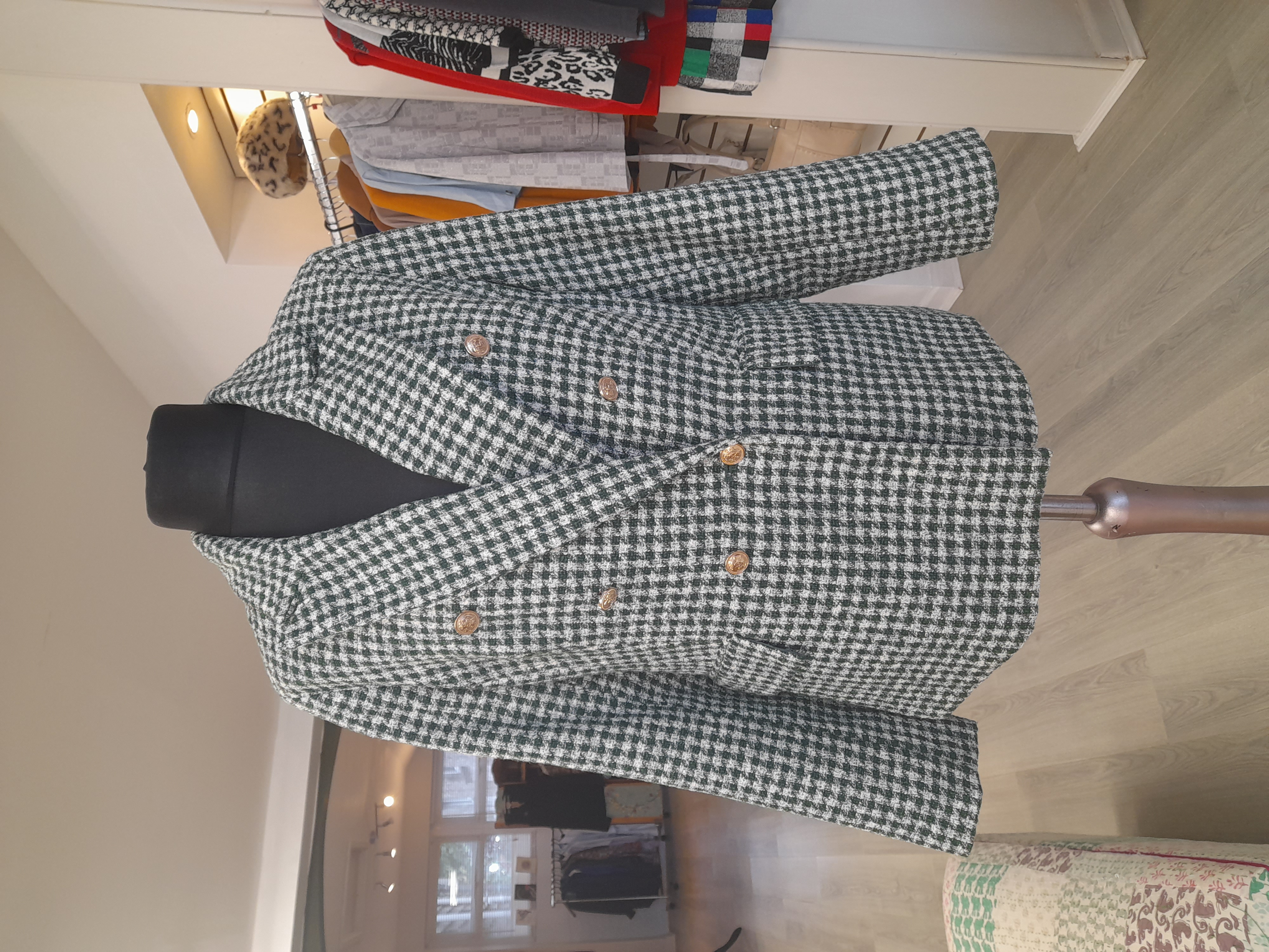 JD Williams Green Check Blazer Jacket, Size 16