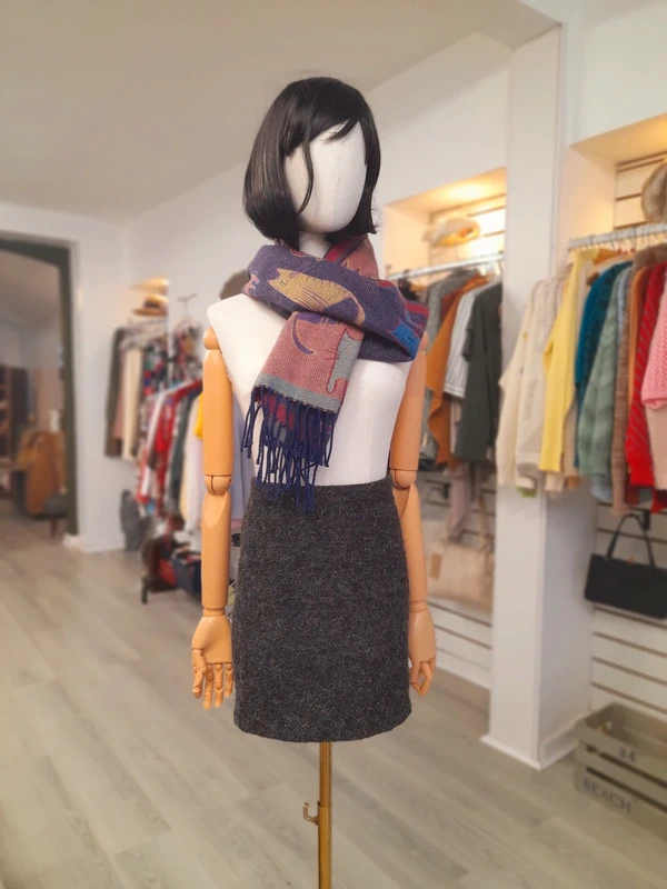 Mini AN&TAMTAM Attitude Grey Winter Skirt, size S