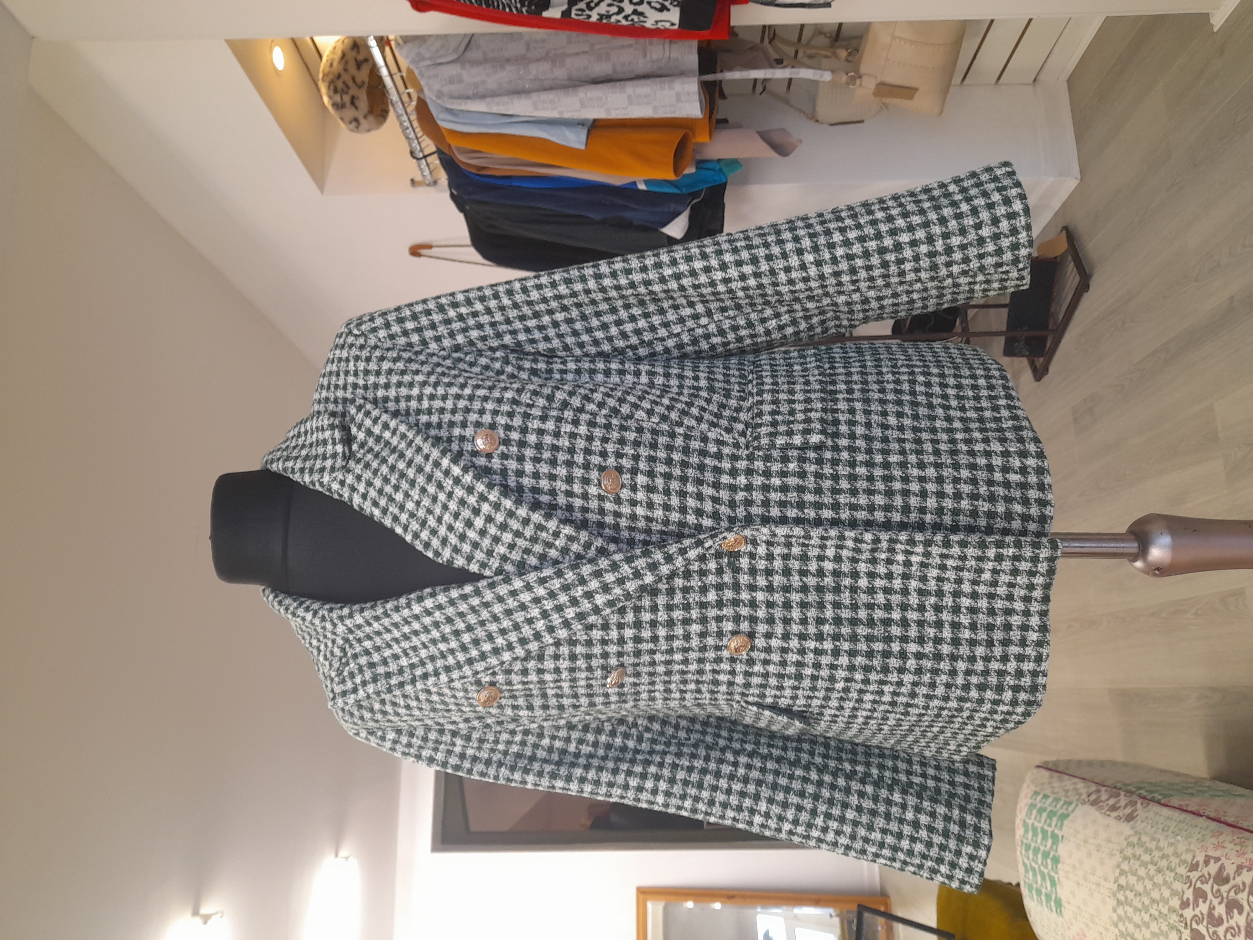 JD Williams Green Check Blazer Jacket, Size 16