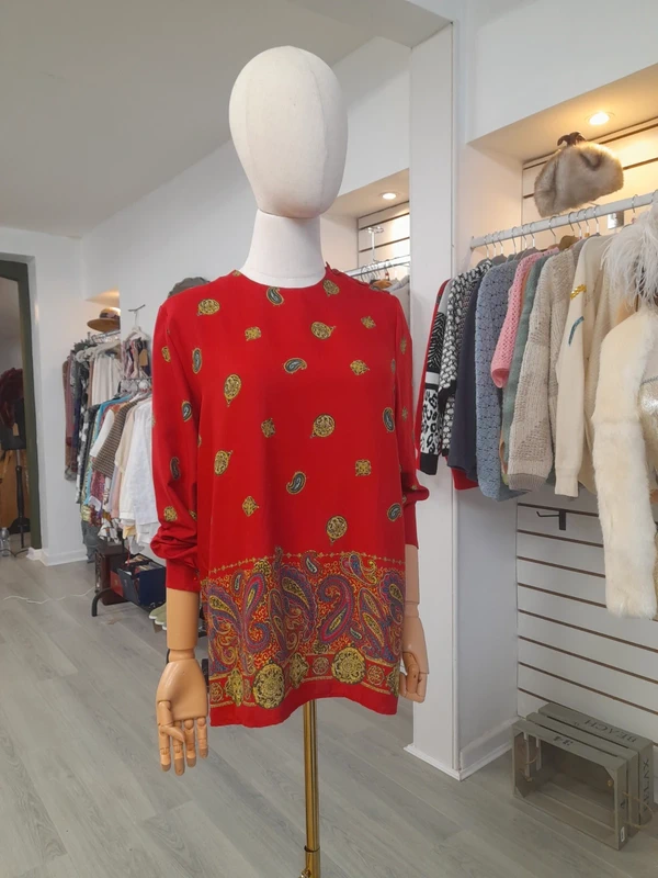 Vintage St Michael's Tonic Blouse, Size S