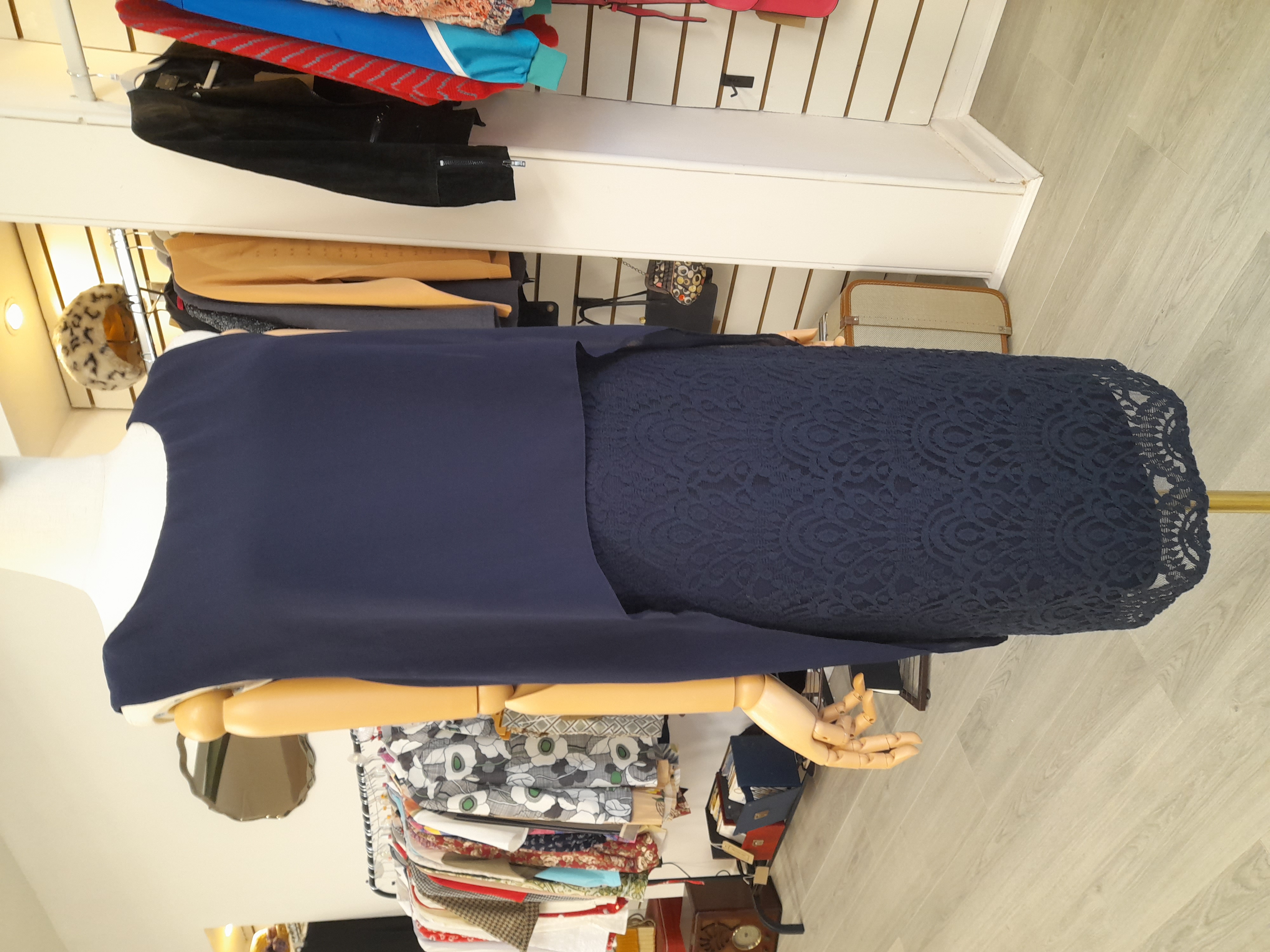 RJR John Rocha Navy Lace Dress, Size 14