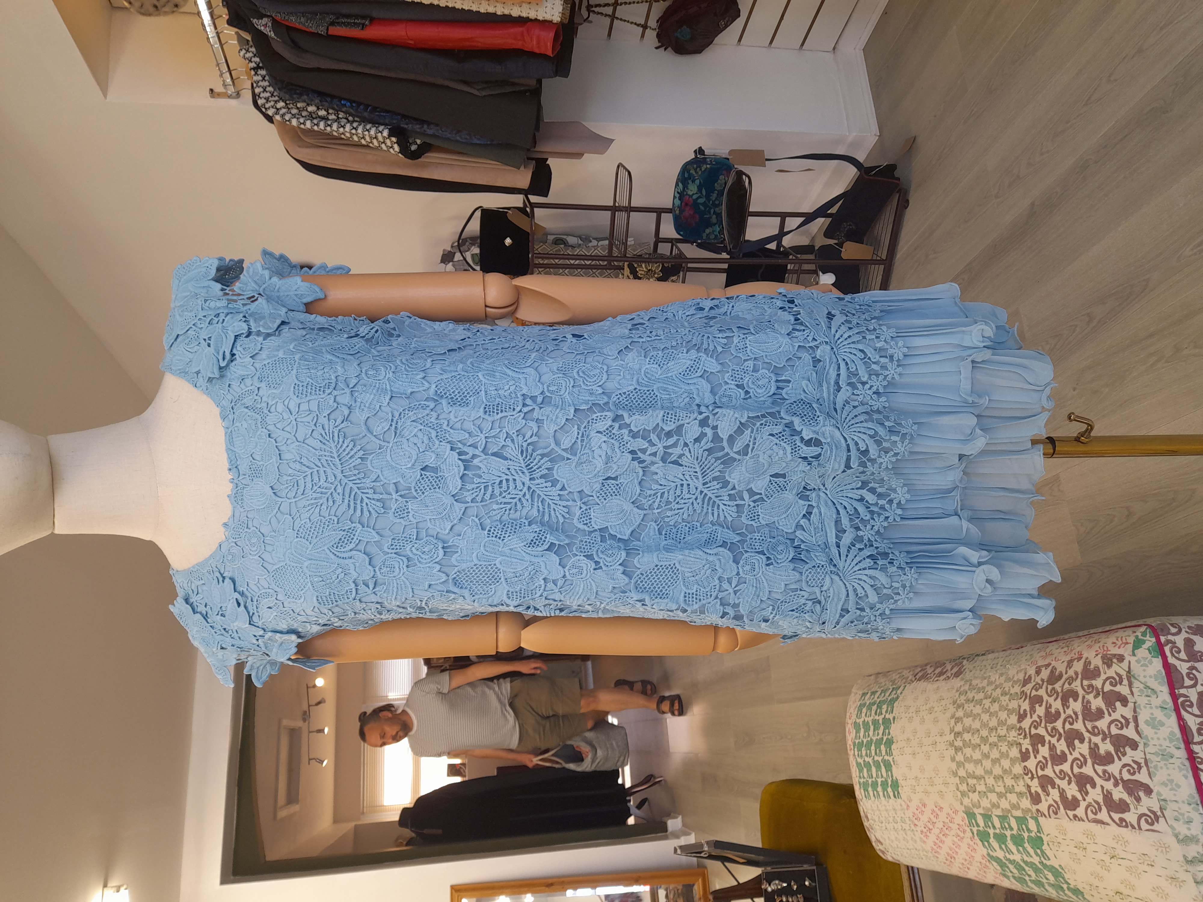 Baby Blue Jolie Moi Lace Dress, Size 10