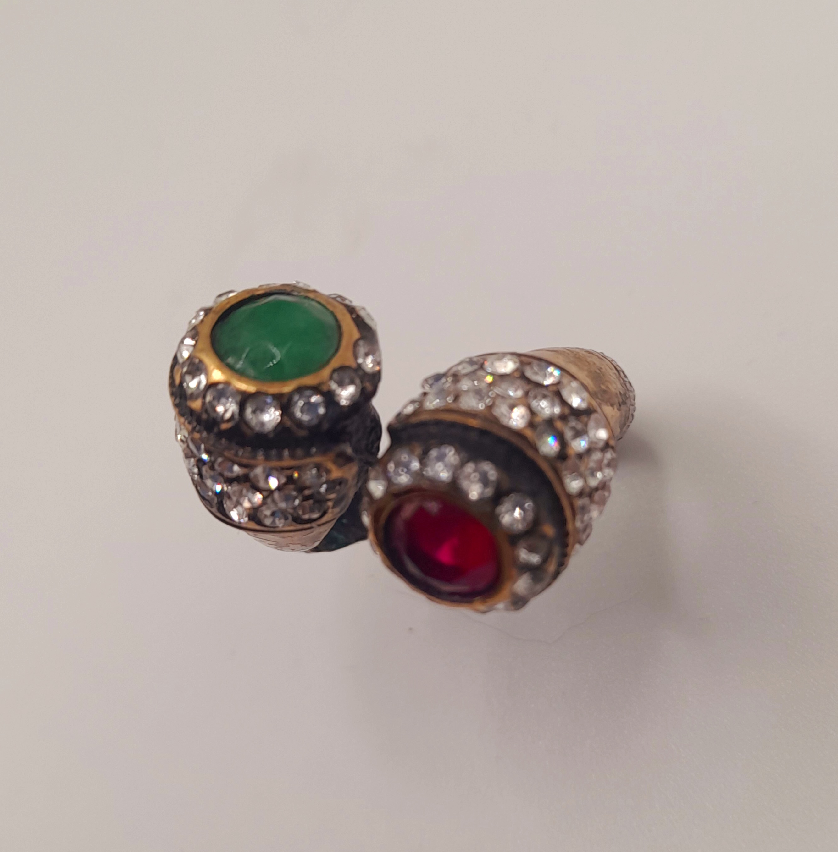 Vintage-style bypass ring, Size P