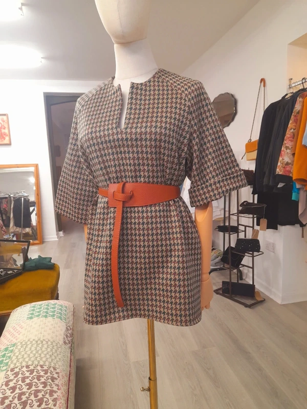 Vintage 70s 3/4 sleeve Winter Tunic, Size L