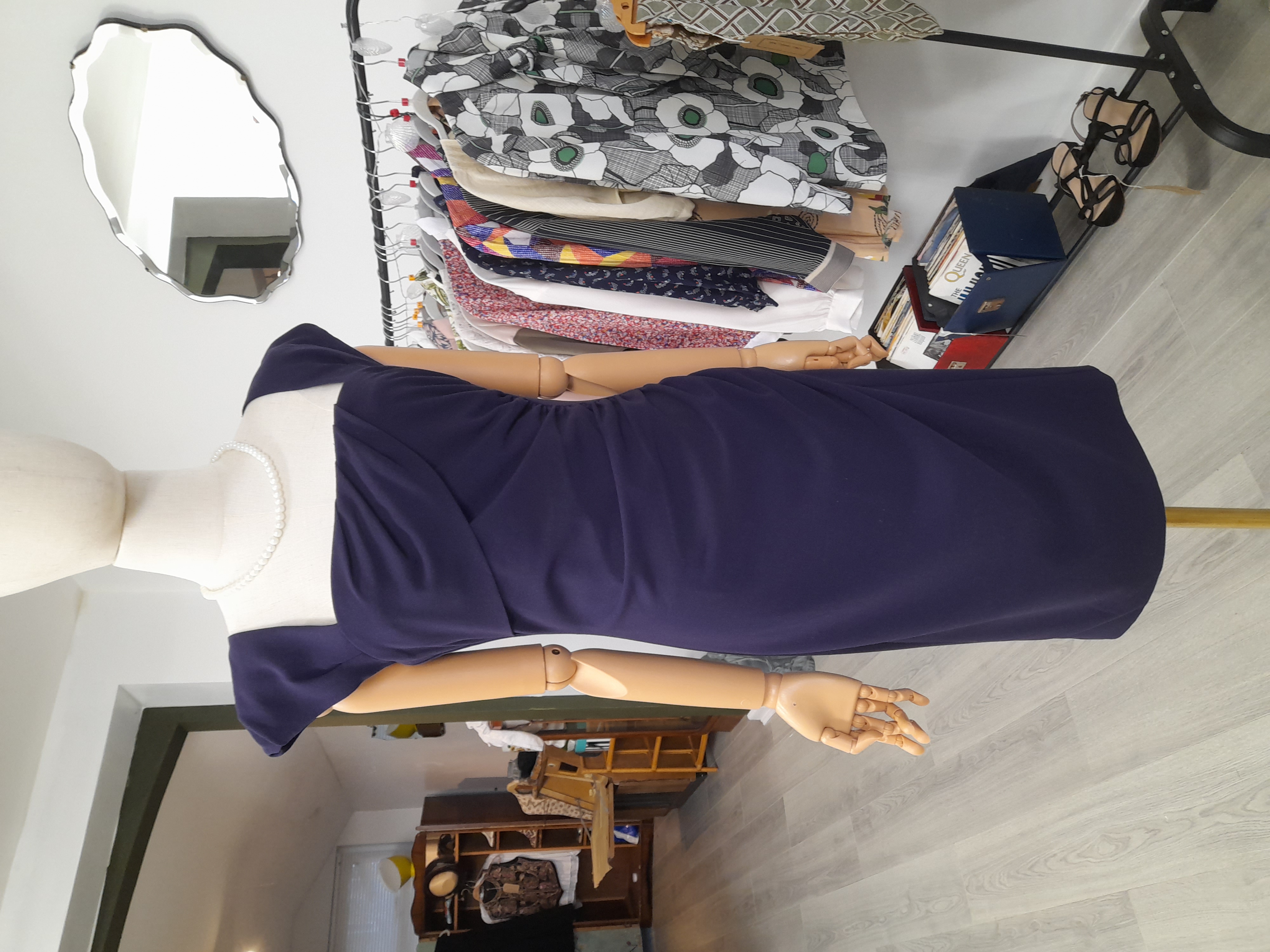 L.K. Bennett Purple Knee Length Dress, Size 12 