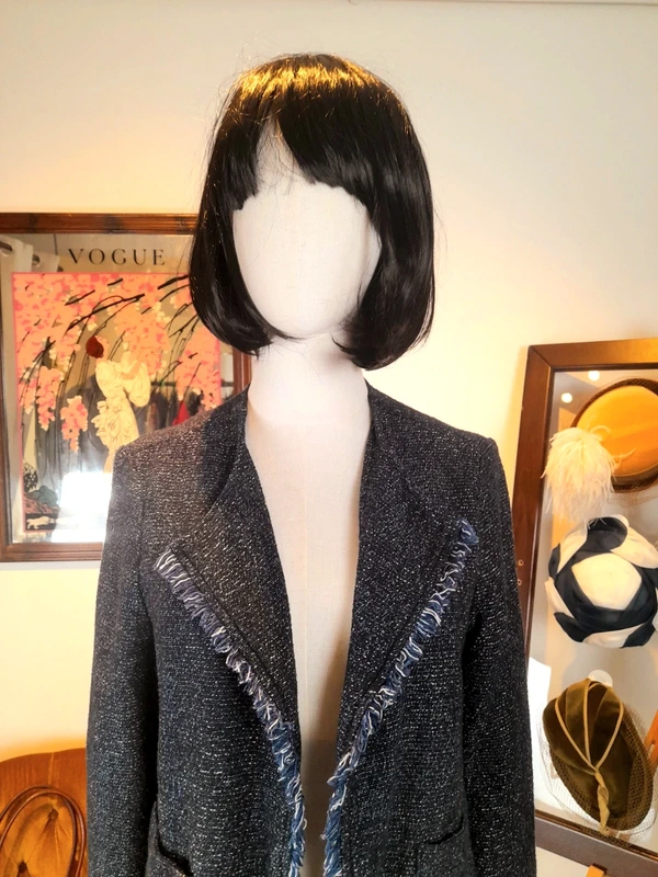 Jeager Cotton Blend Navy Jacket, Size 10