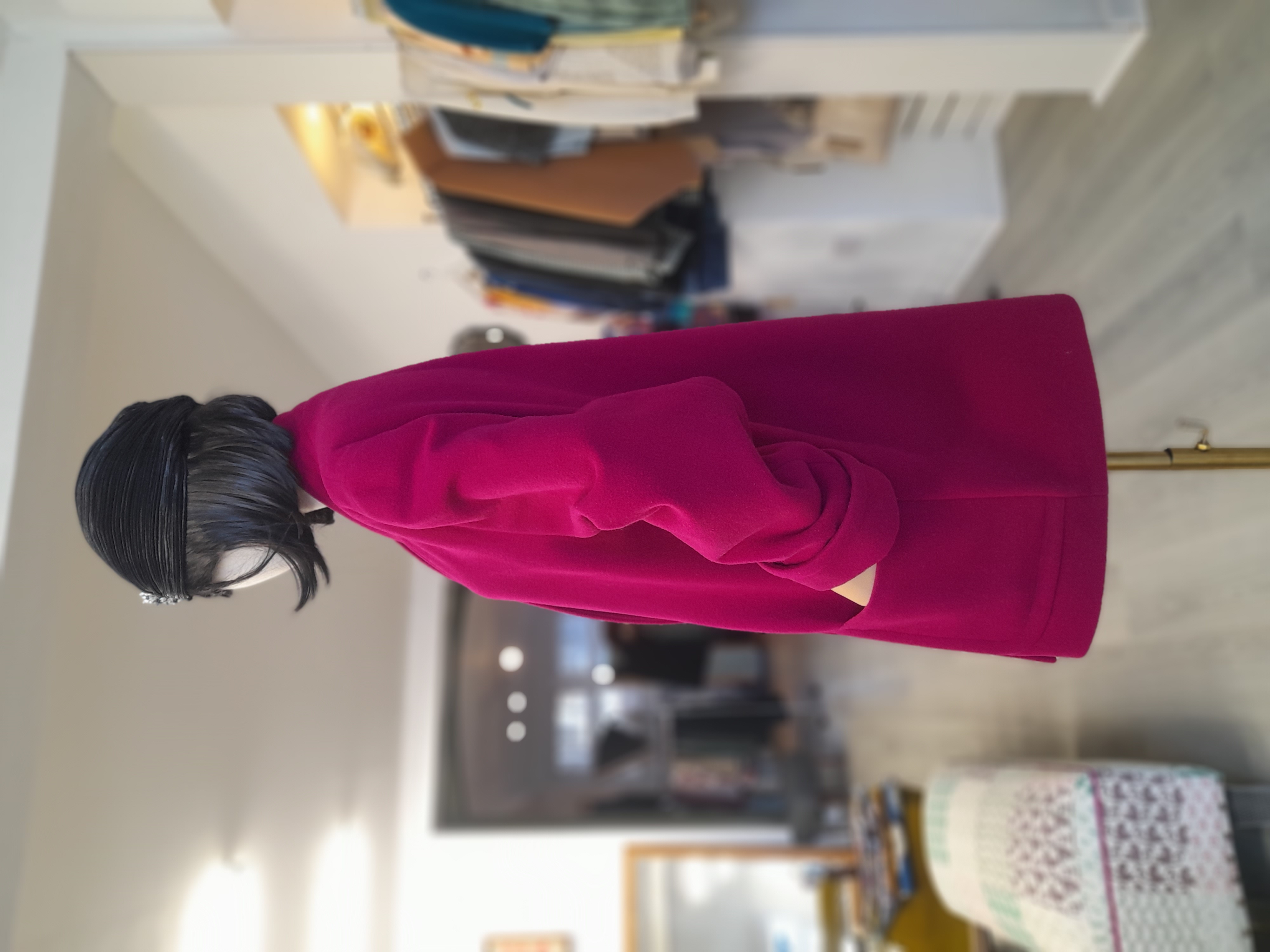 Vintage 80s Alexon Double-breasted Coat, Size M