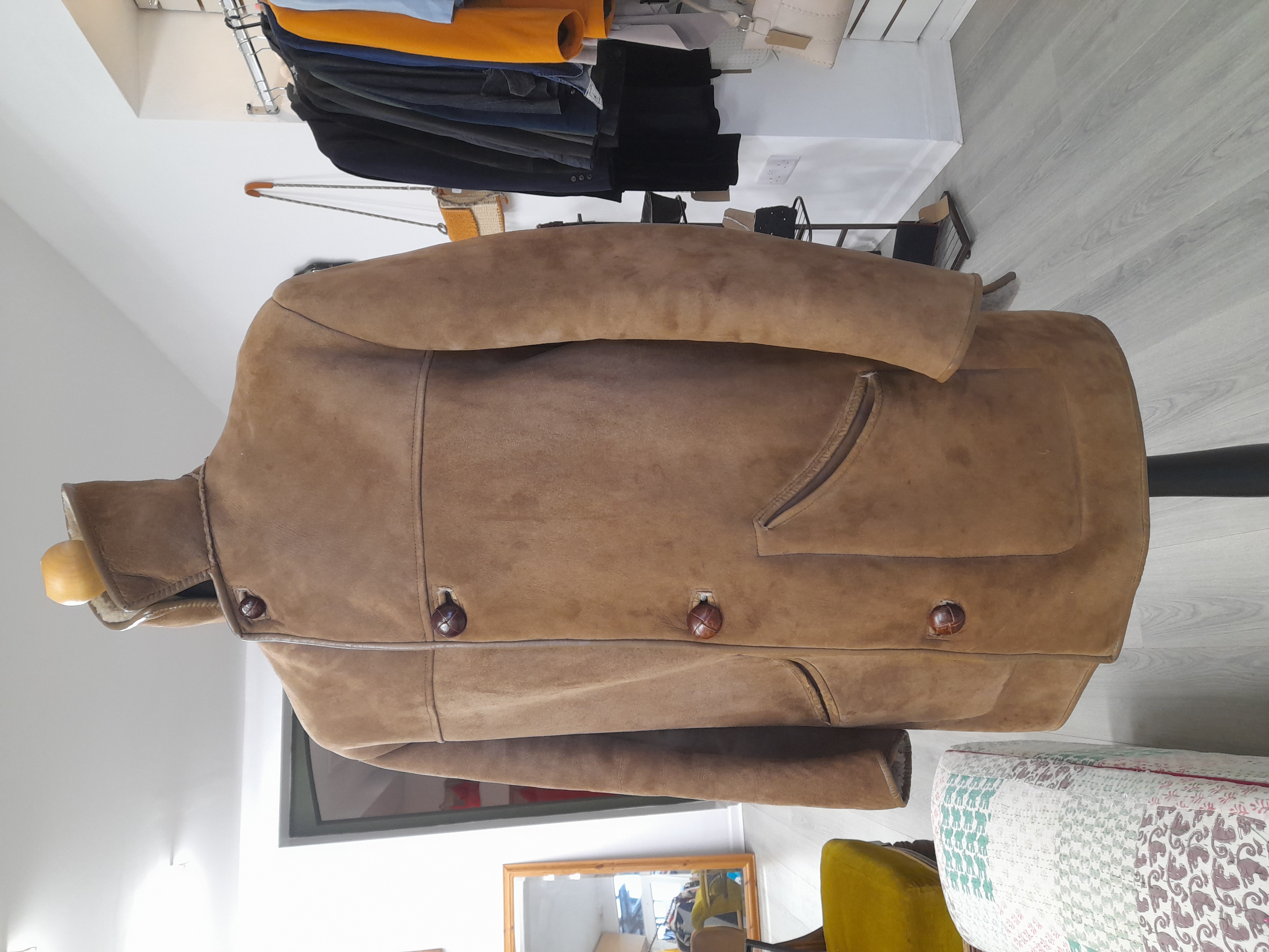 Vintage Nurseys Sheepskin, Man's Coat, Size L - Made in England 